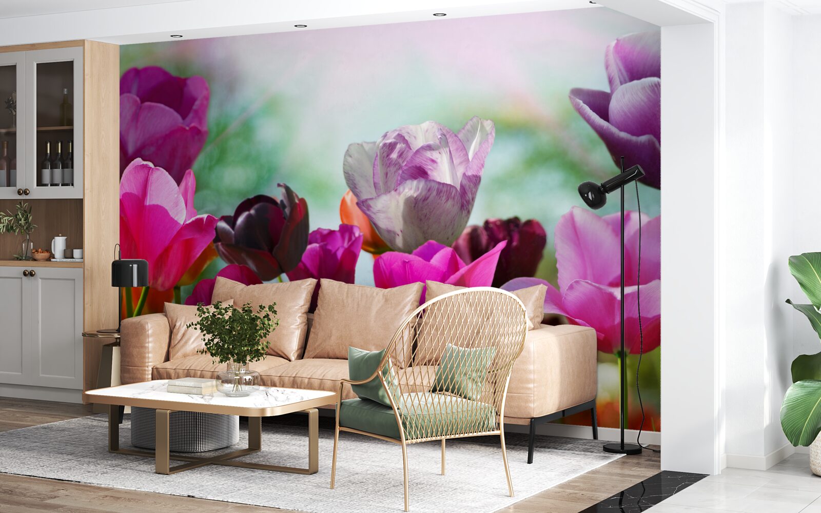 Fototapeta tulipány v rôznych farbách