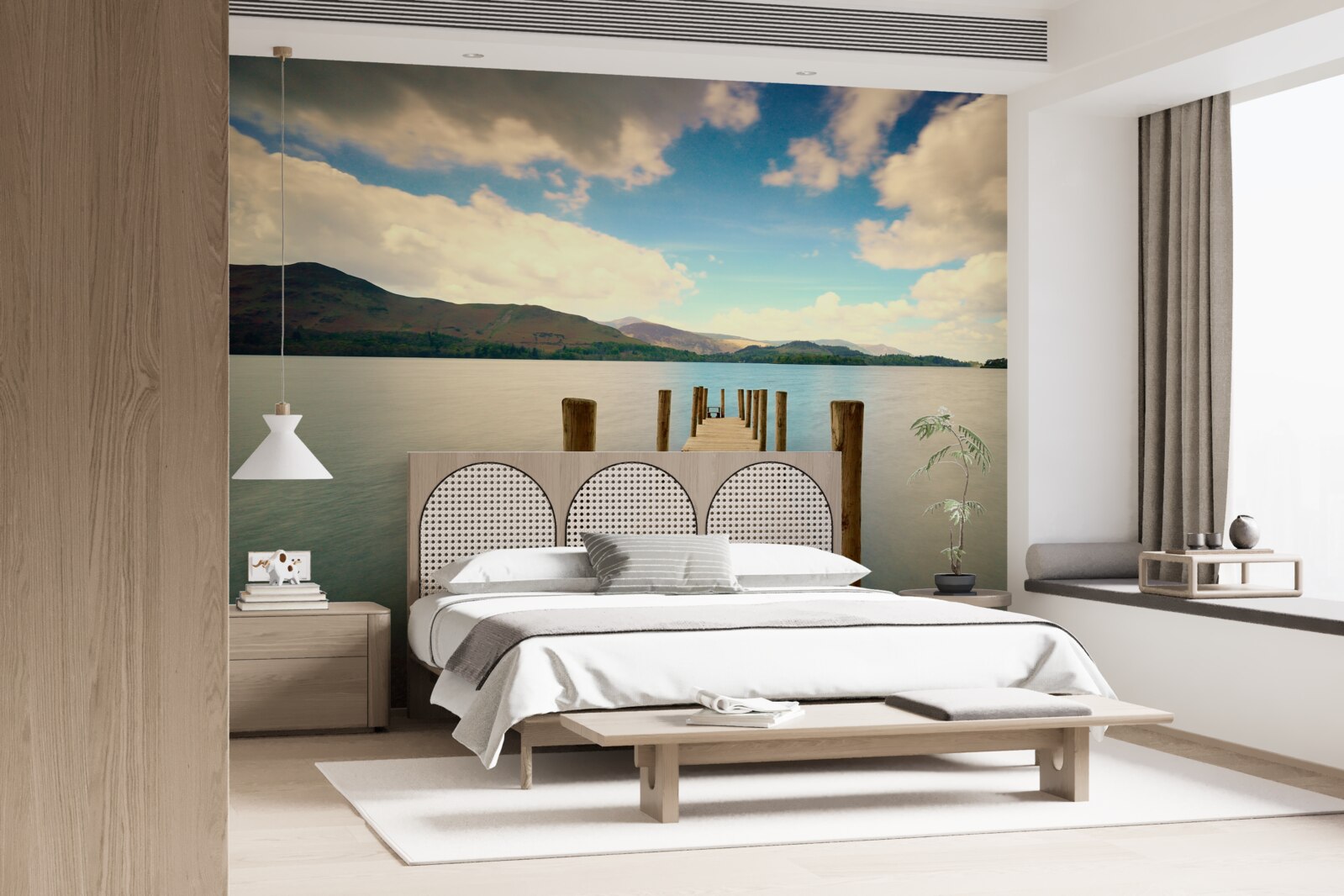 Fototapeta drevené mólo na pobreží