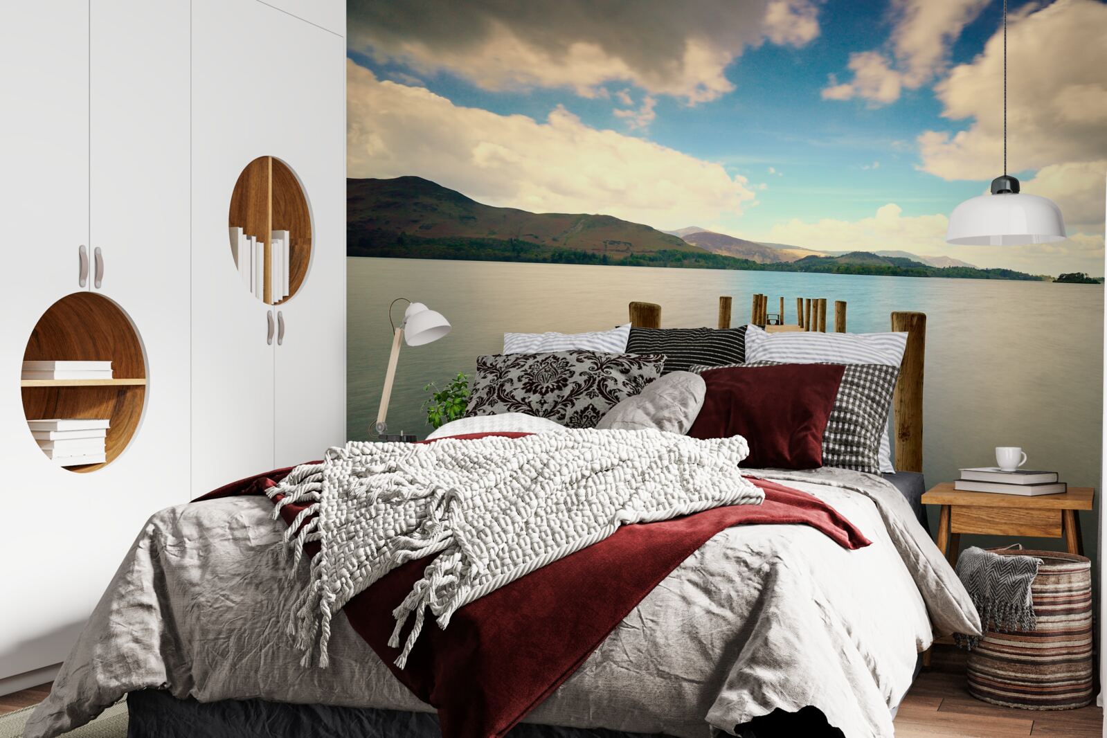 Fototapeta drevené mólo na pobreží