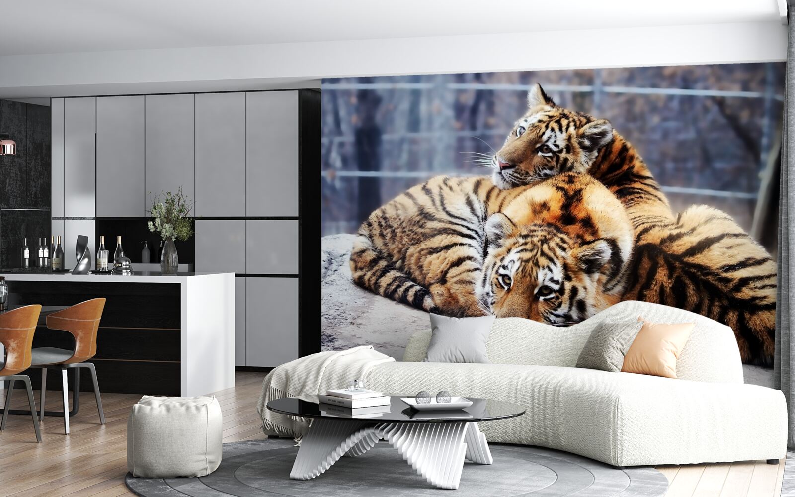 Fototapeta Spiace tigre majú krásu