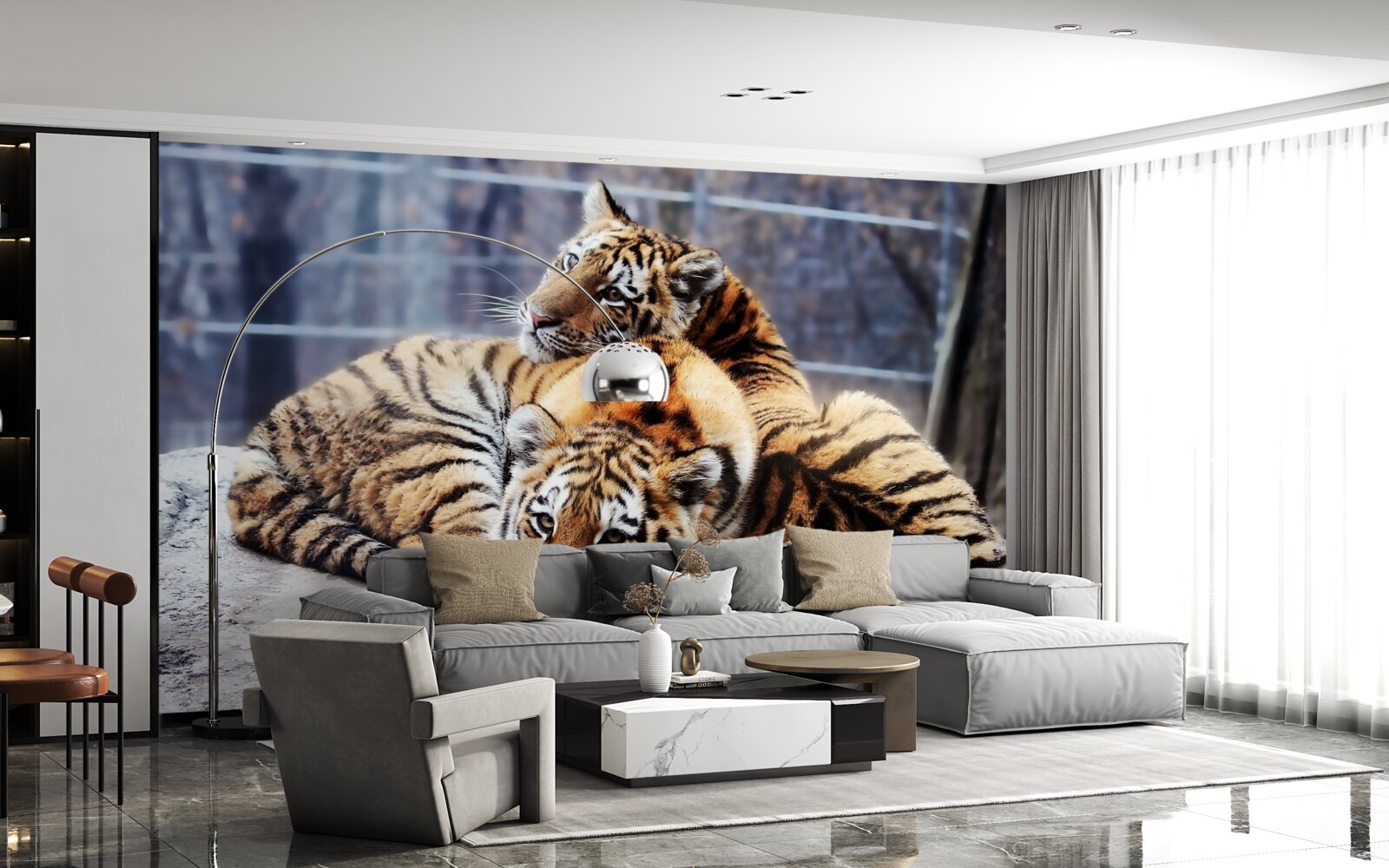 Fototapeta Spiace tigre majú krásu