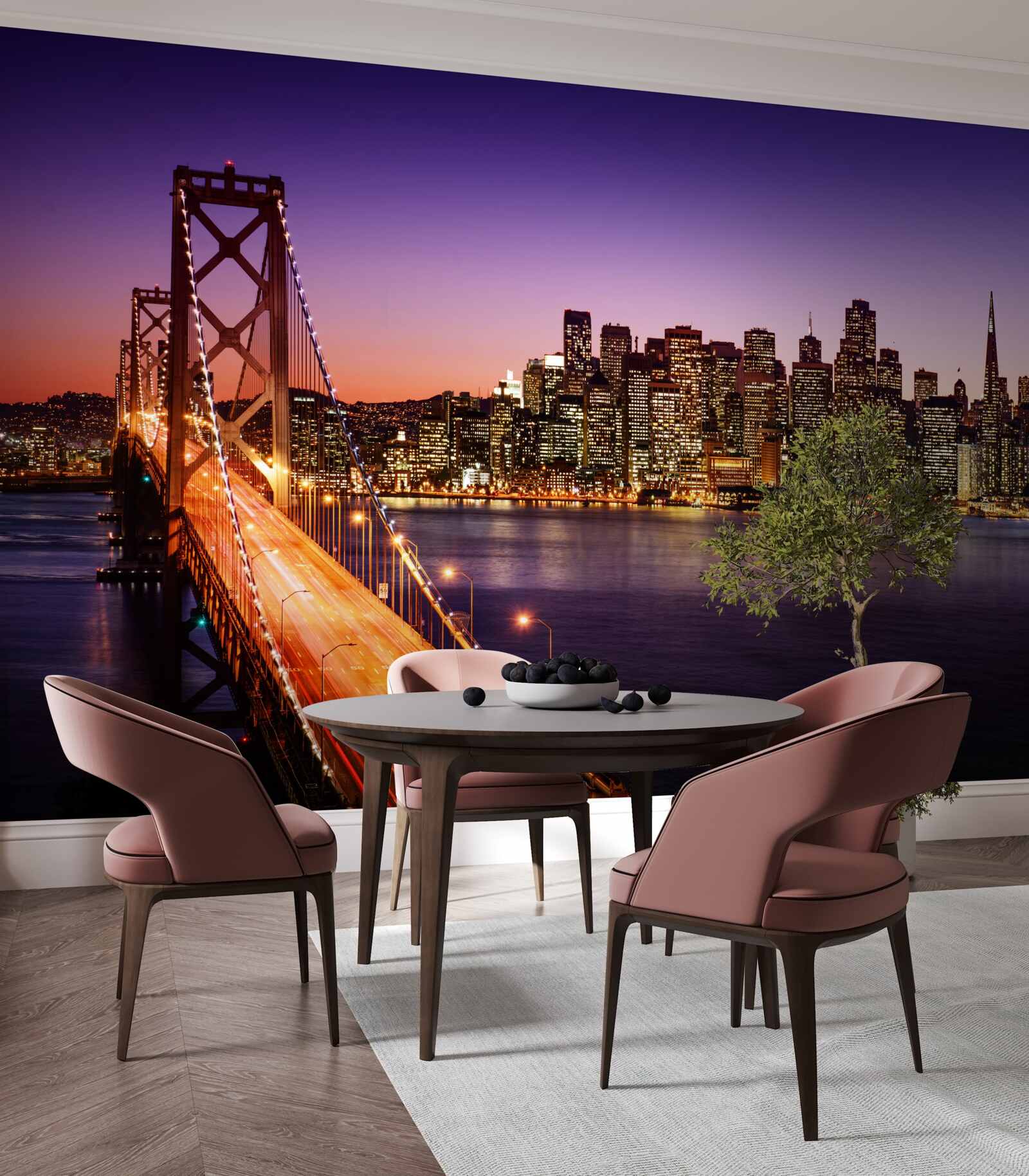 Fototapeta nočné svetlá mosta San Francisco