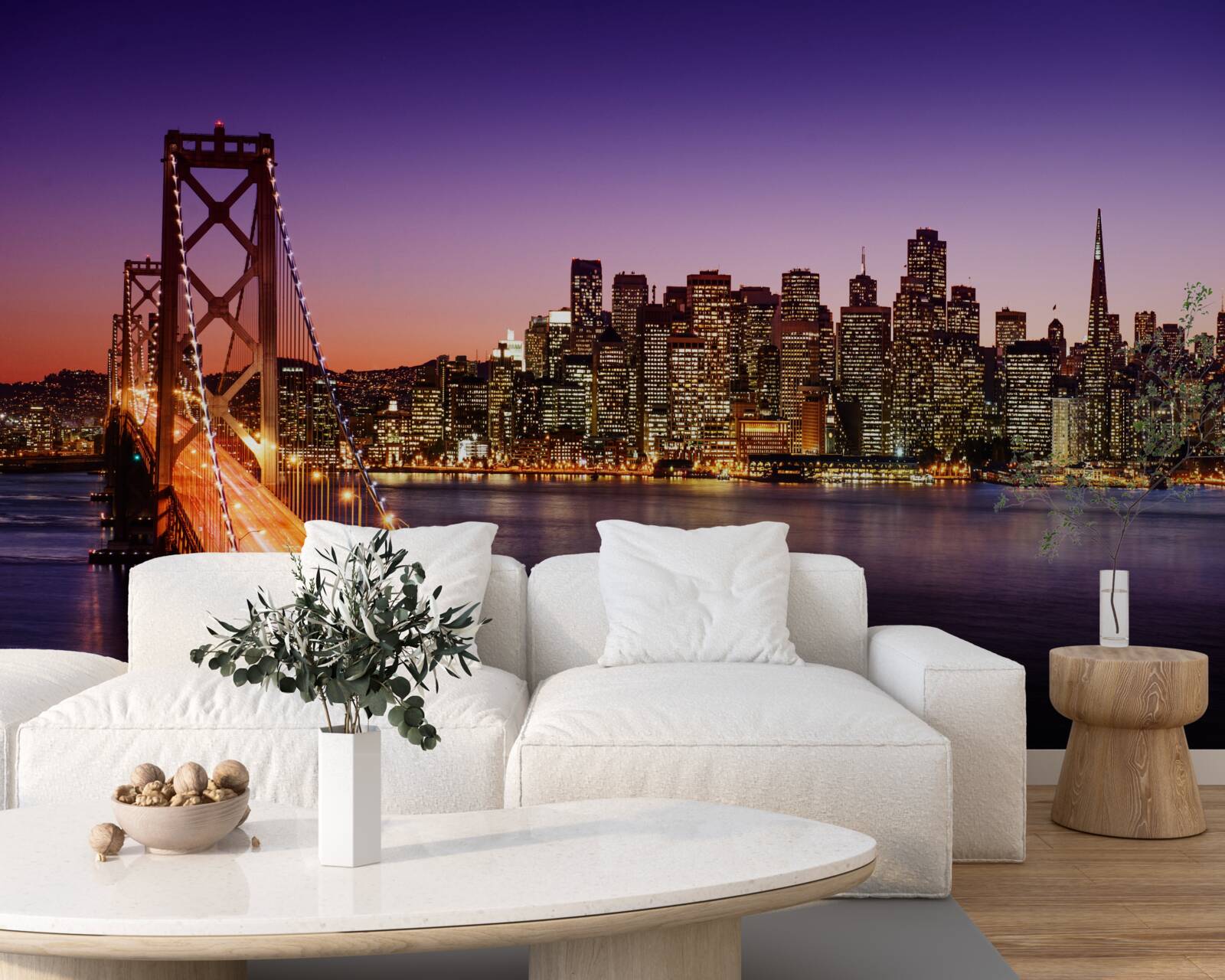 Fototapeta nočné svetlá mosta San Francisco