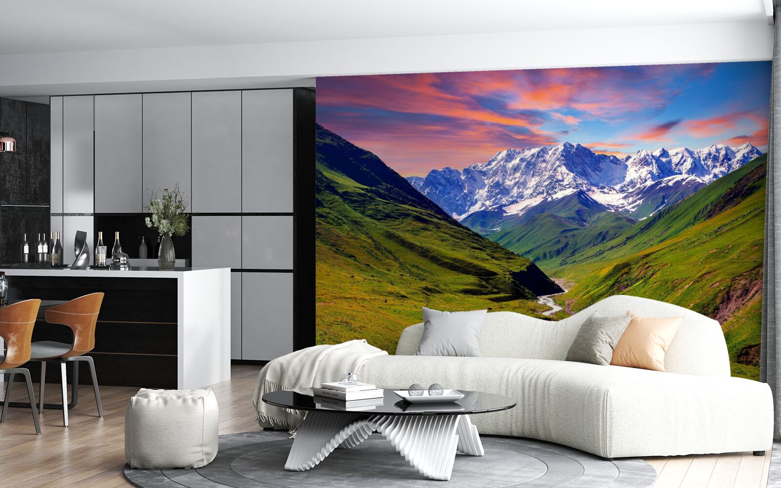 Fototapeta krásna cesta cez vrcholky hôr