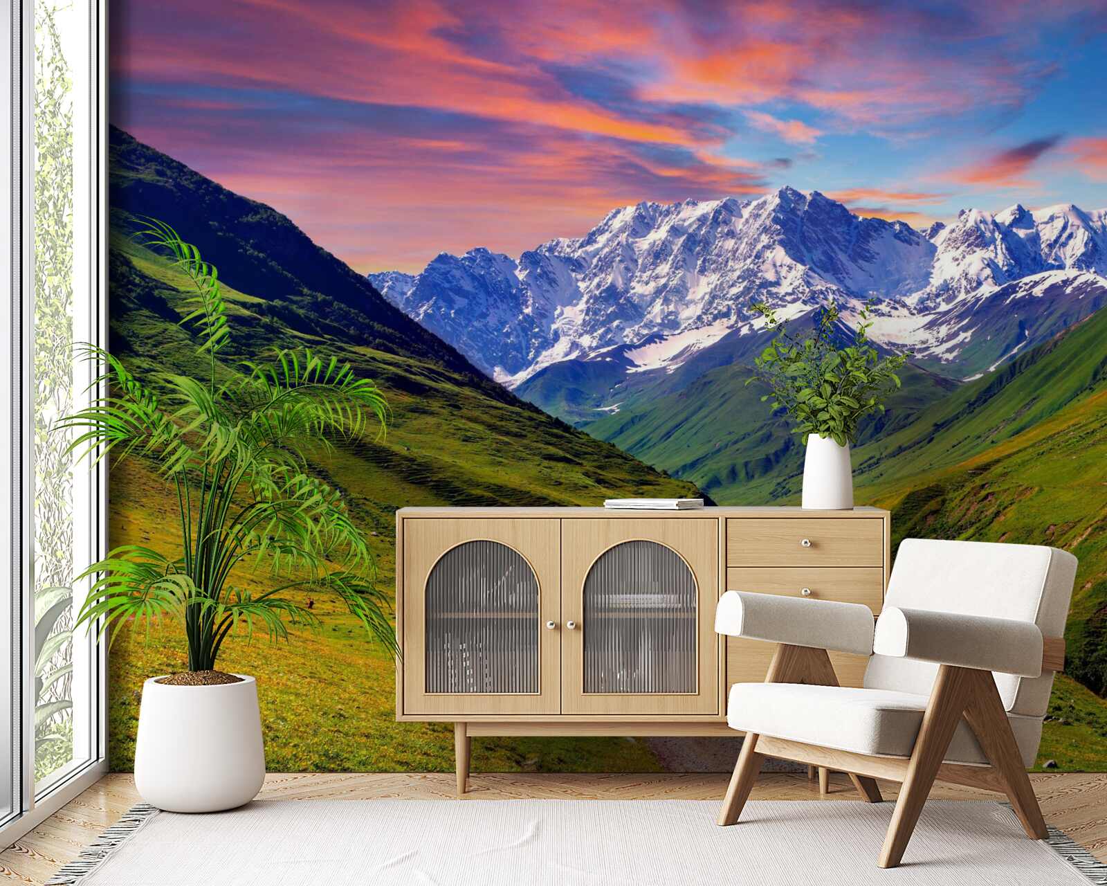 Fototapeta krásna cesta cez vrcholky hôr