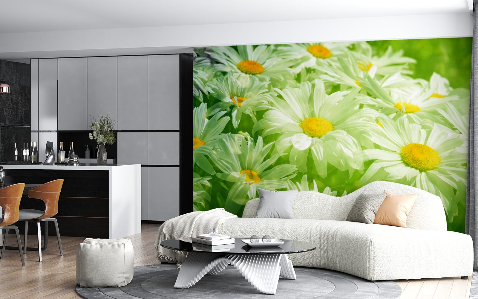 Fototapeta mäkké sedmokrásky medzi zeleňou