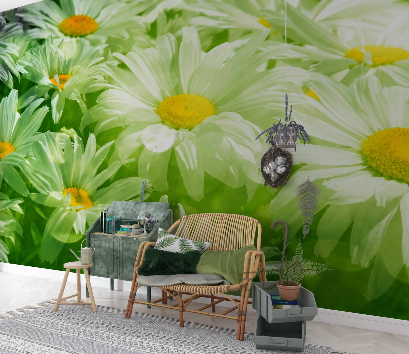 Fototapeta mäkké sedmokrásky medzi zeleňou