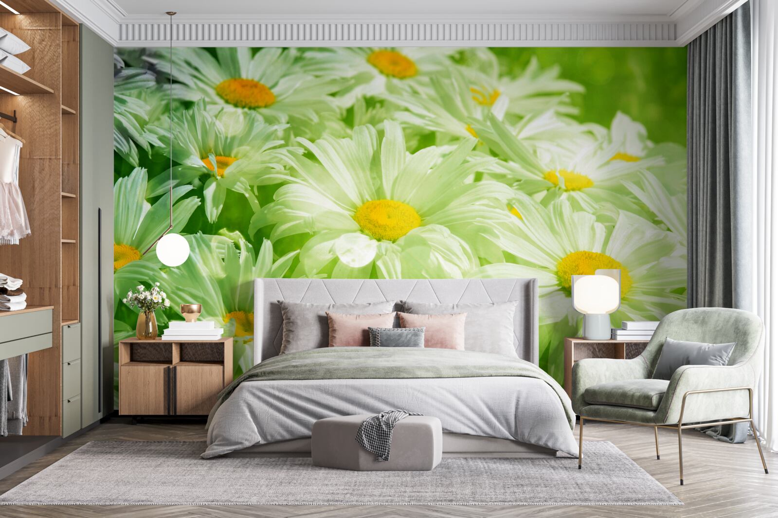 Fototapeta mäkké sedmokrásky medzi zeleňou