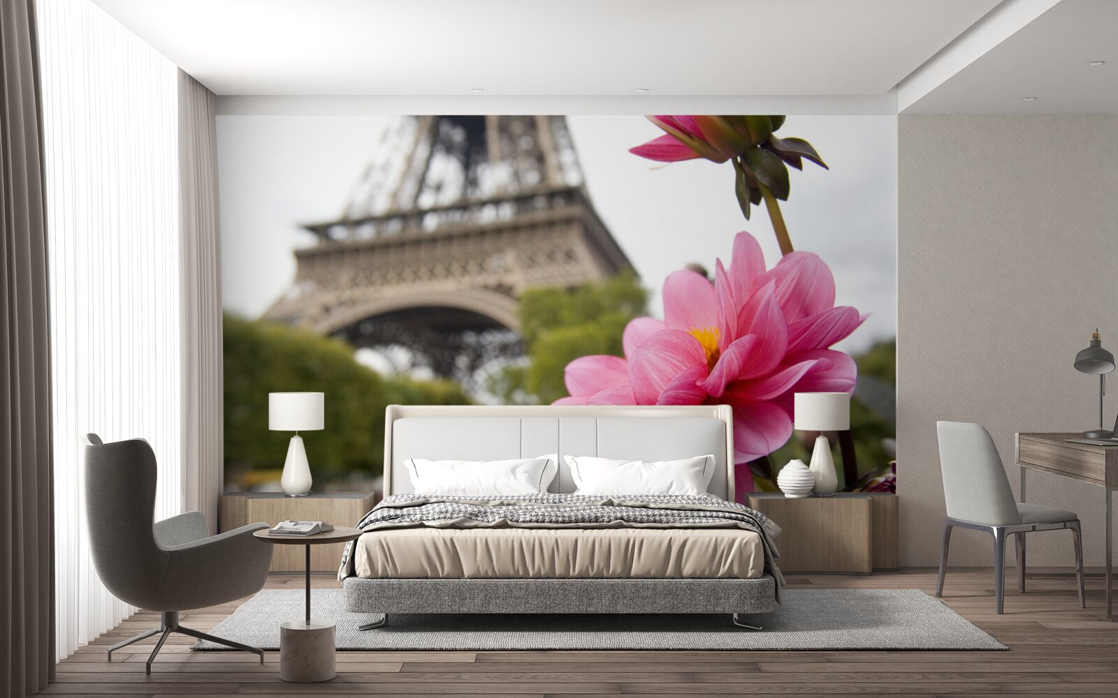 Fototapeta oslnivý, svieži kvet v hlavnom meste Francúzska