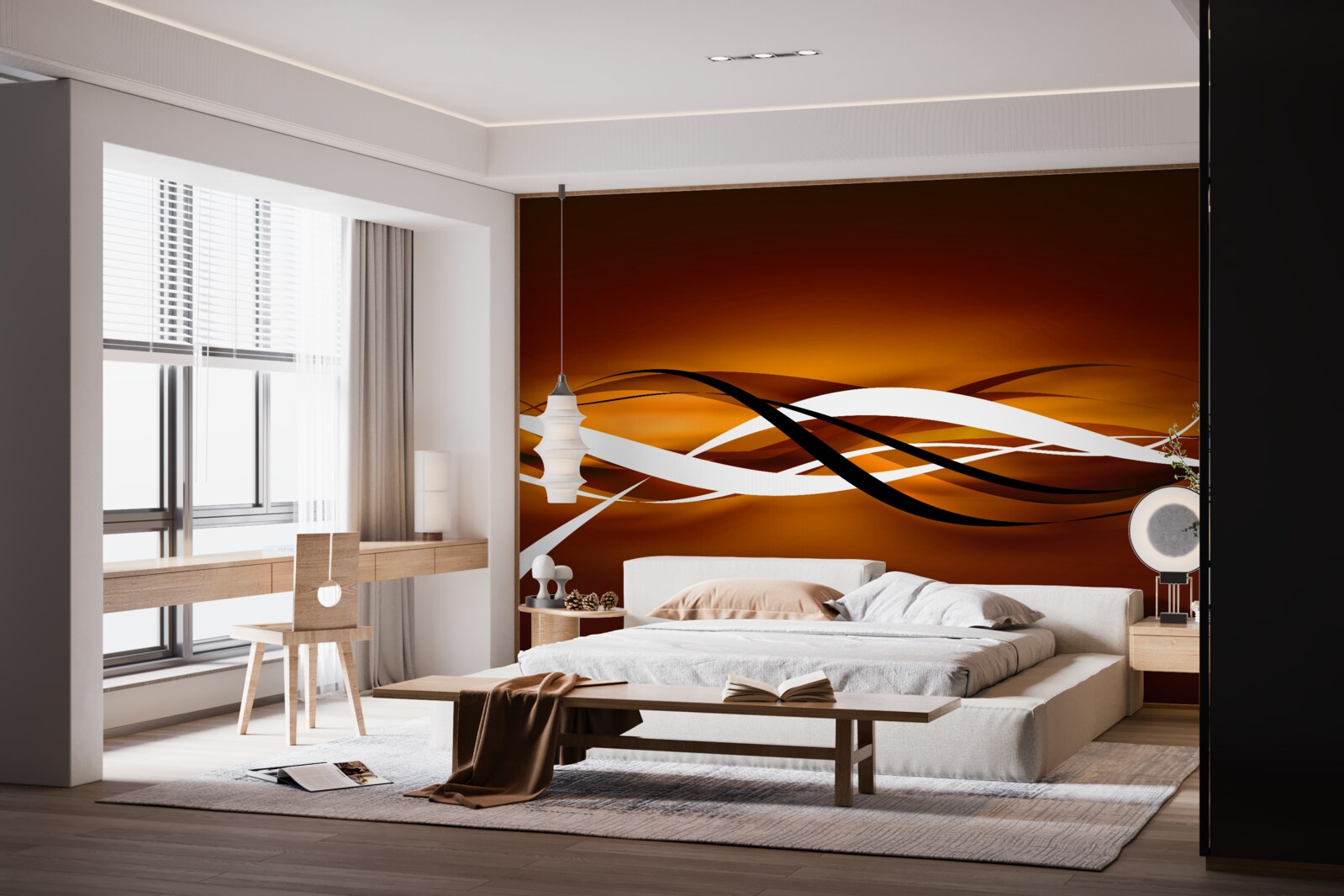 Fototapeta nekonečné bronzové chodníky