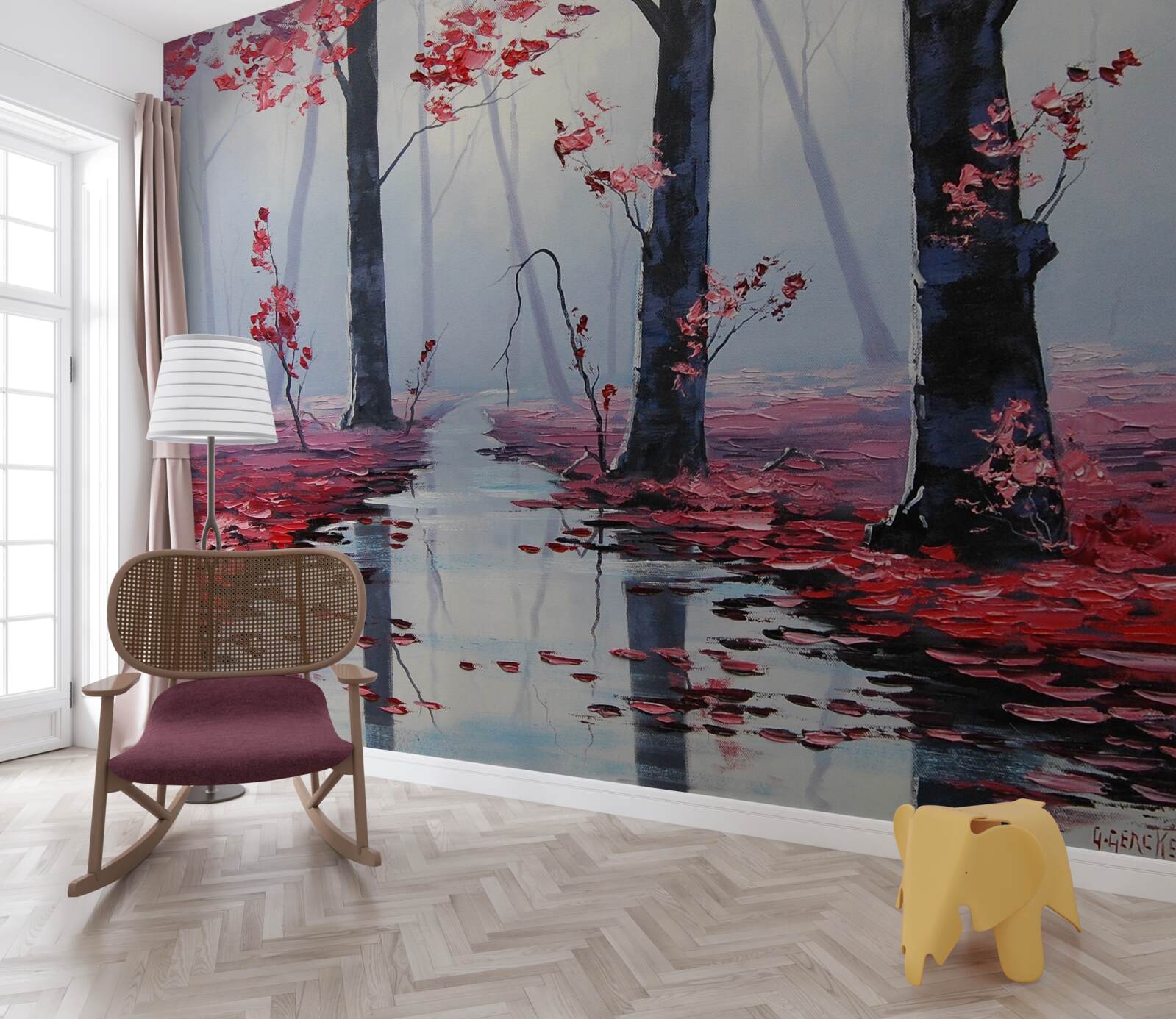 Fototapeta odraz jesenného lístia vo vode