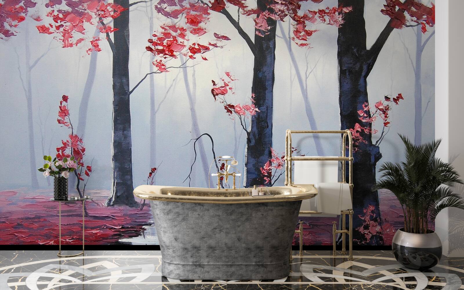 Fototapeta odraz jesenného lístia vo vode