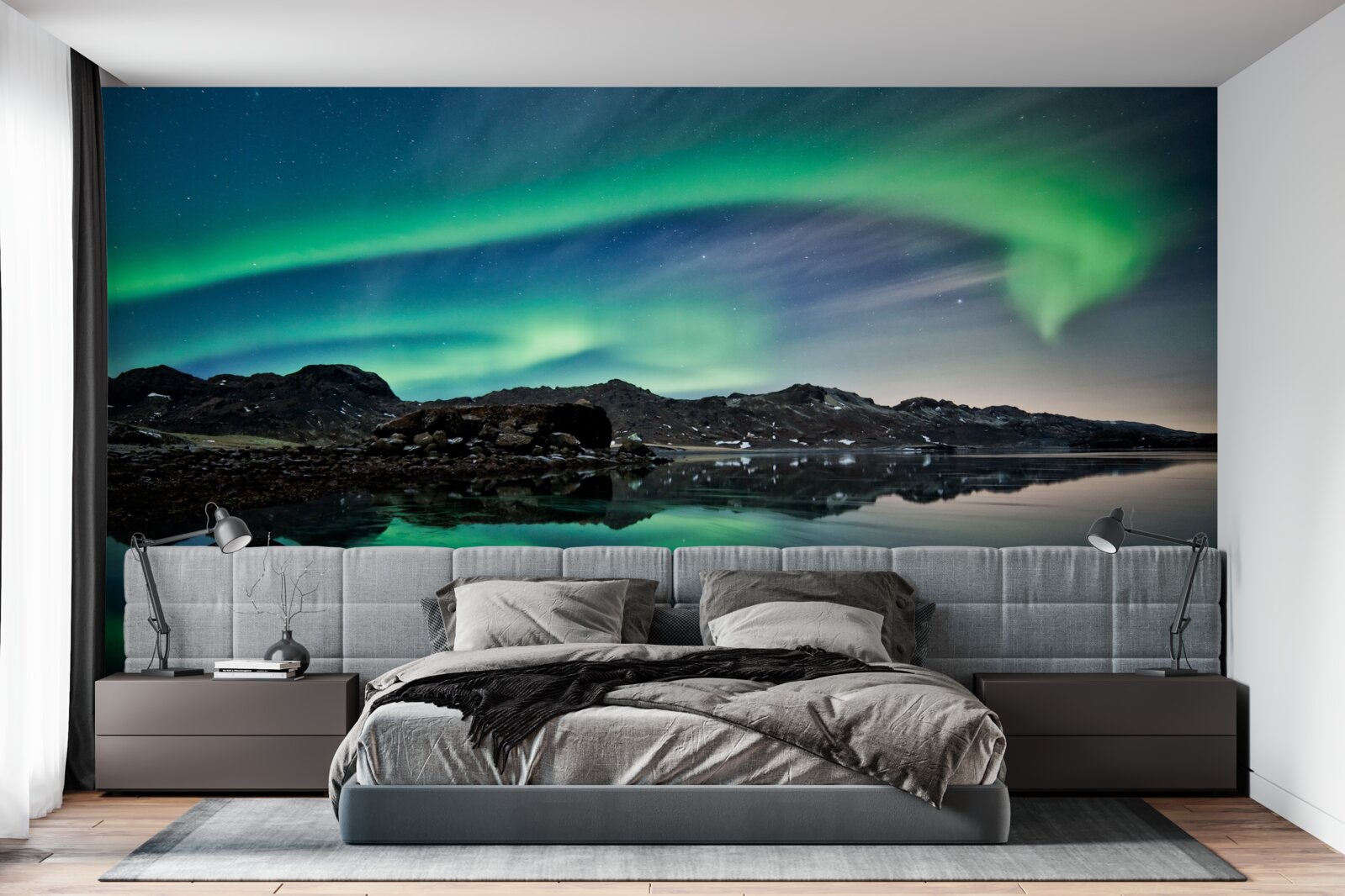 Fototapeta jazero v polnočnom svetle