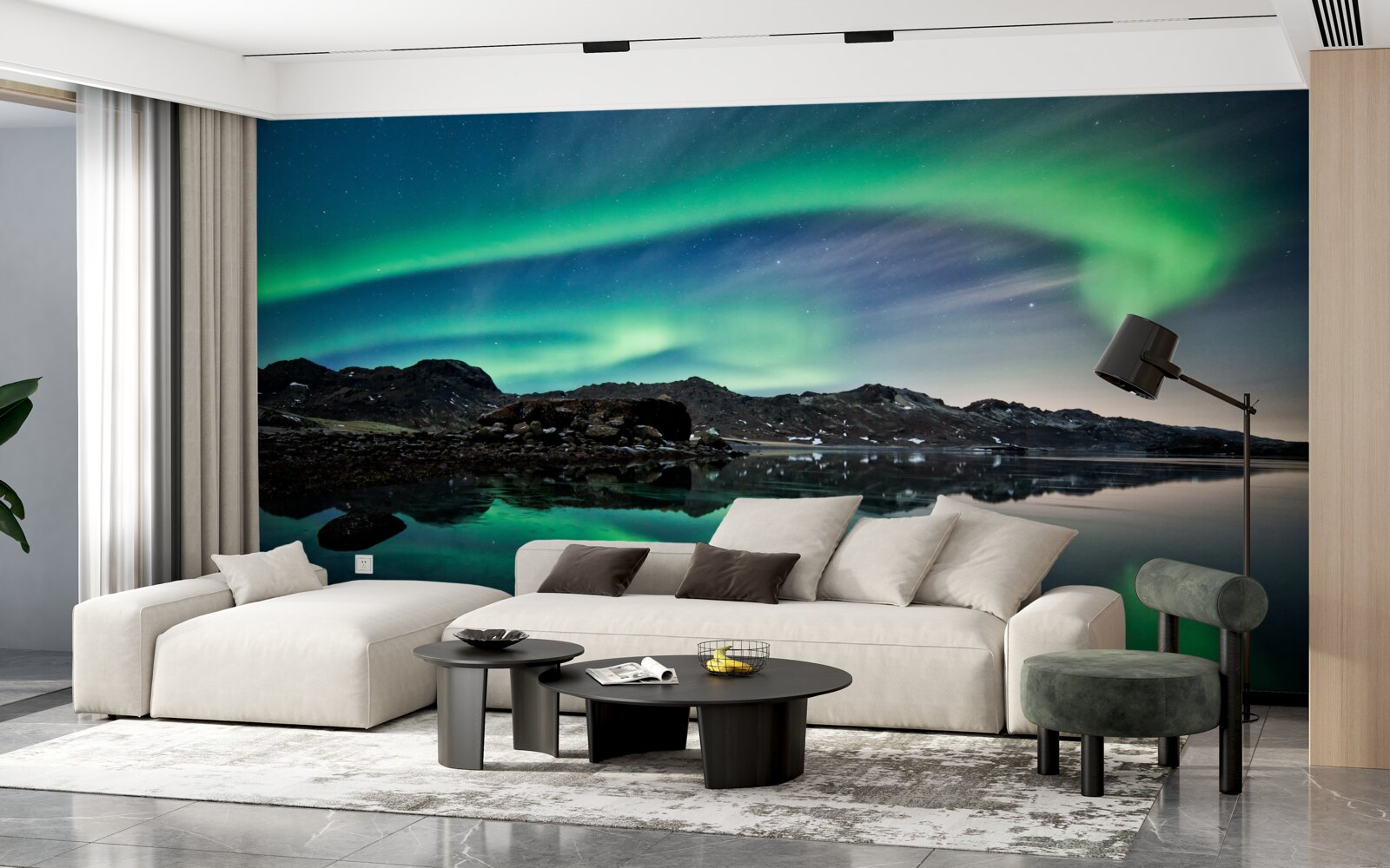 Fototapeta jazero v polnočnom svetle