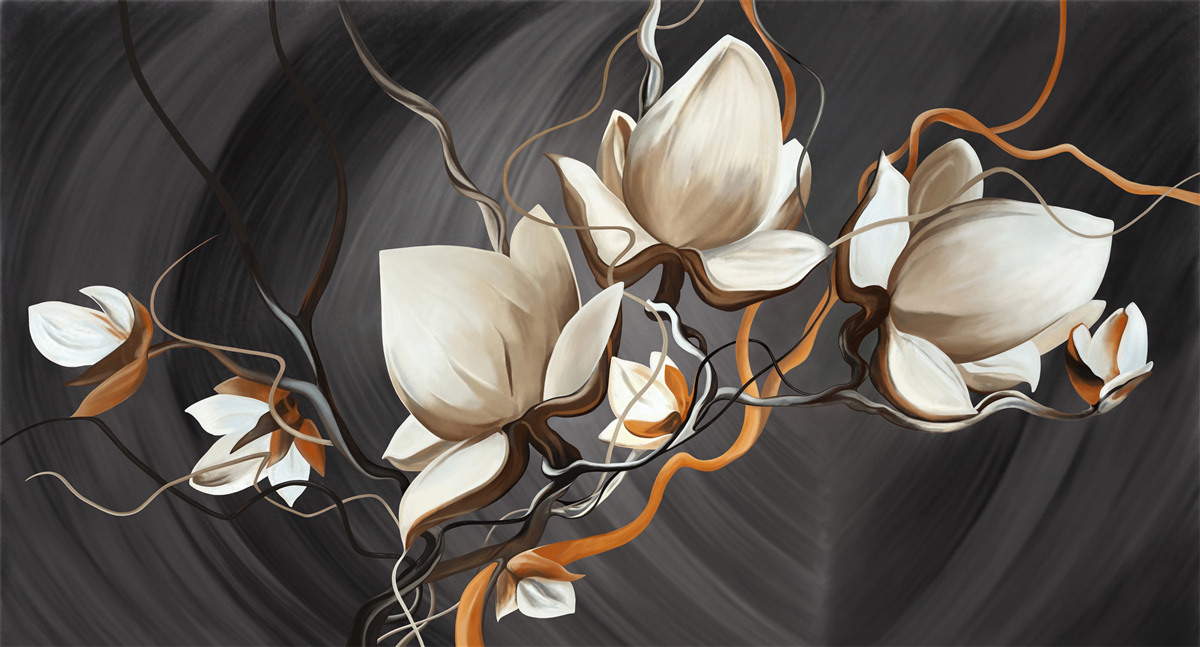 Fototapeta otváranie snehobielej magnólie