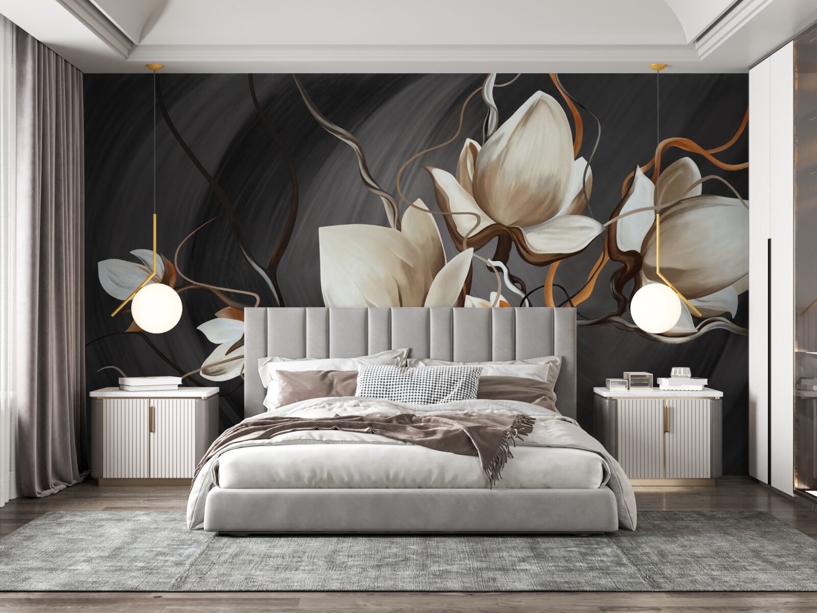 Fototapeta otváranie snehobielej magnólie