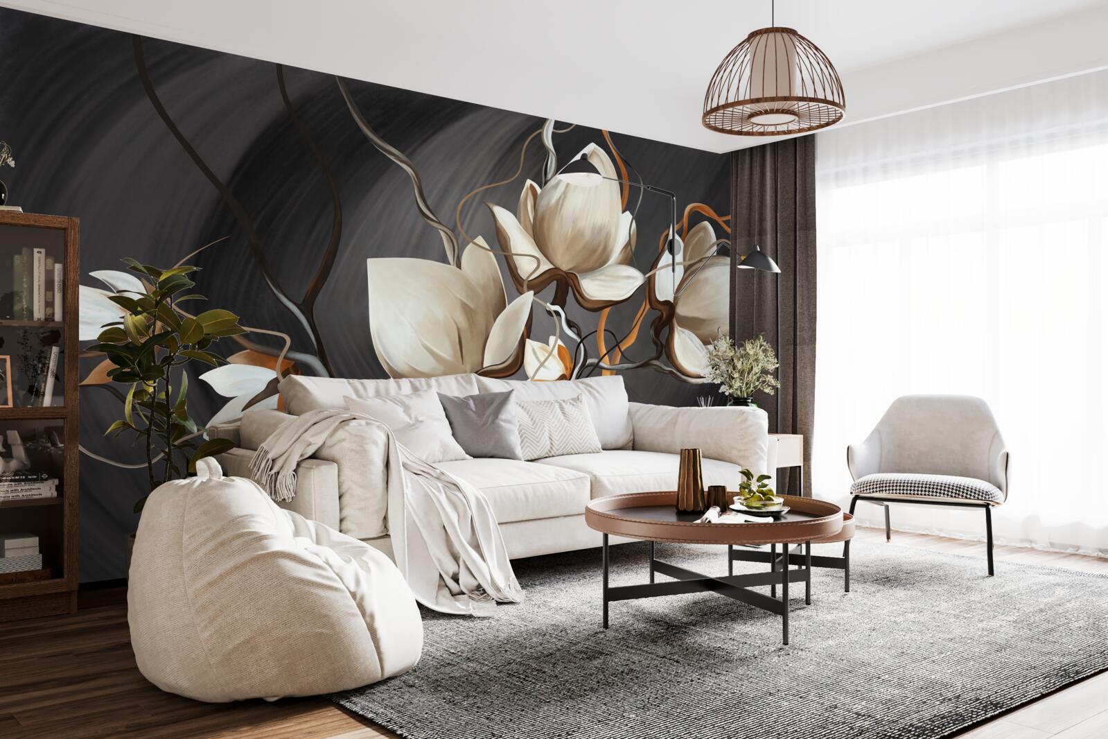 Fototapeta otváranie snehobielej magnólie