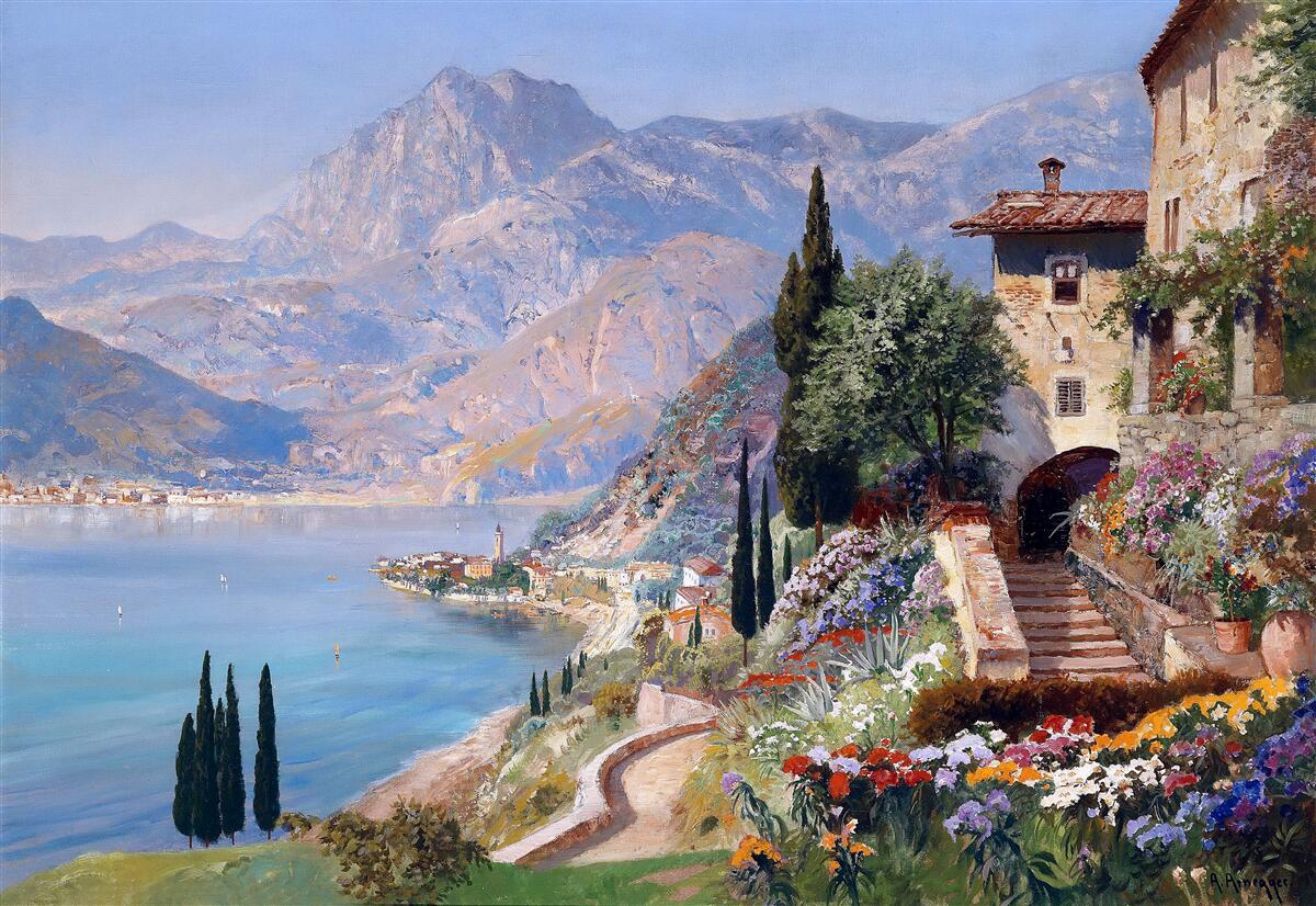 Fototapeta Stredomorská krajina vo farbách