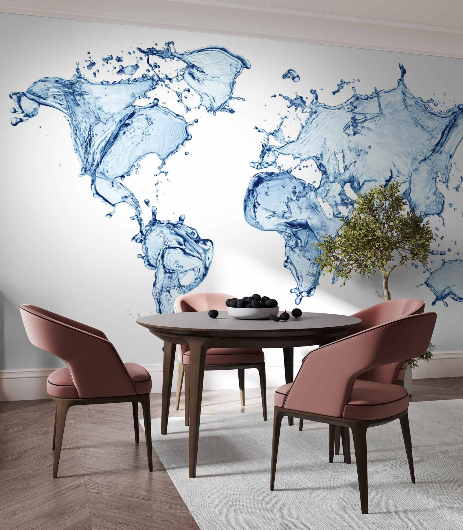 Fototapeta atlas sveta vytvorený z vody