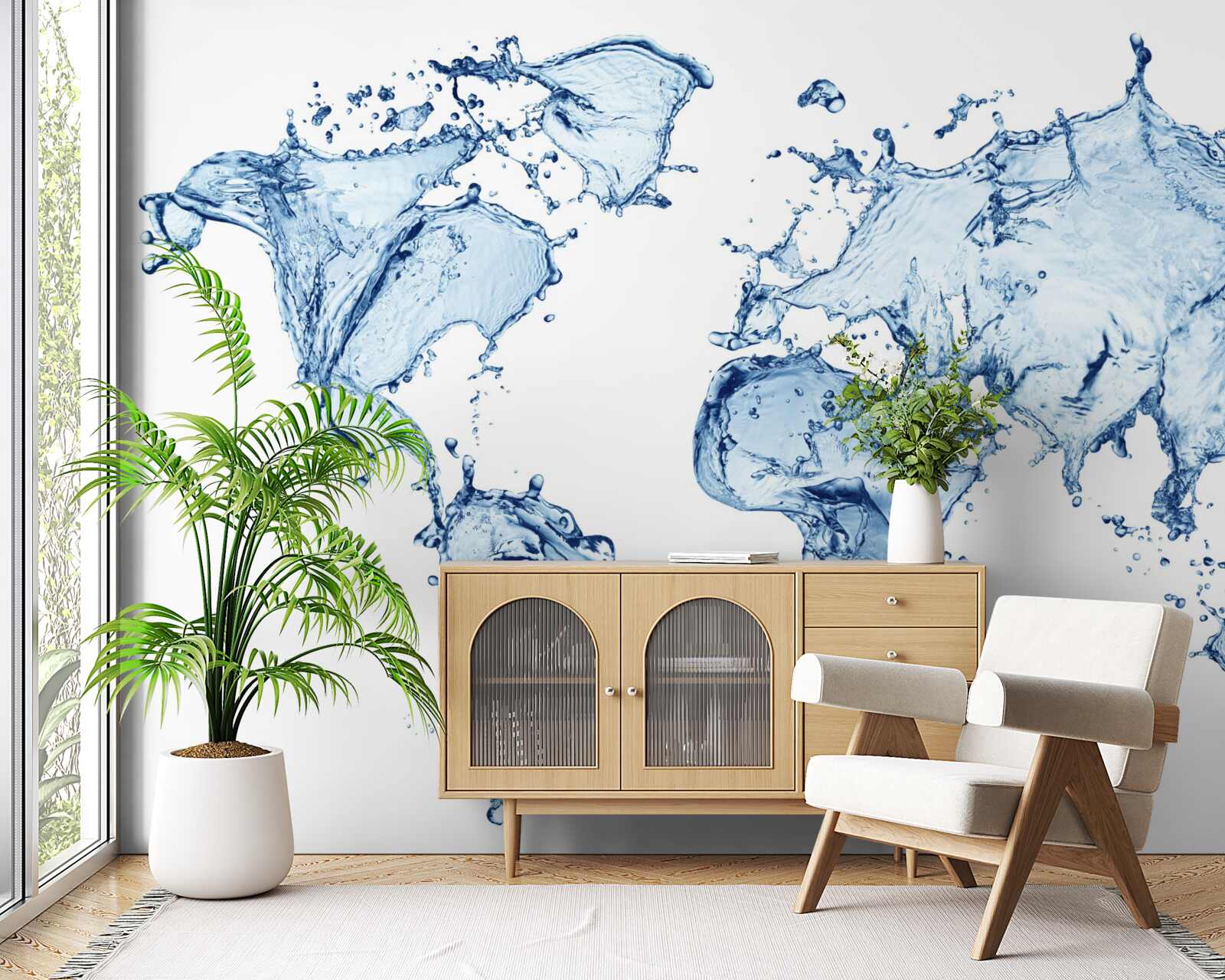 Fototapeta atlas sveta vytvorený z vody