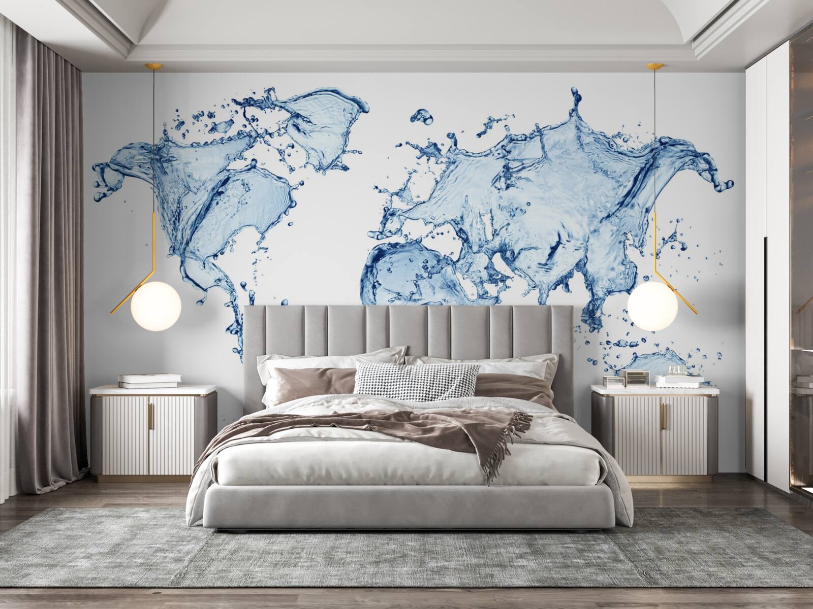 Fototapeta atlas sveta vytvorený z vody