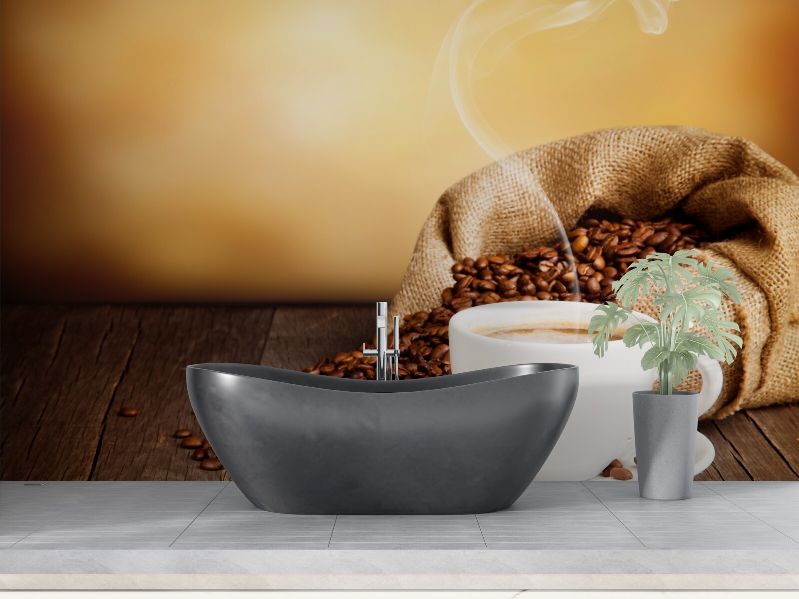 Fototapeta šálka energizujúcej, aromatickej kávy