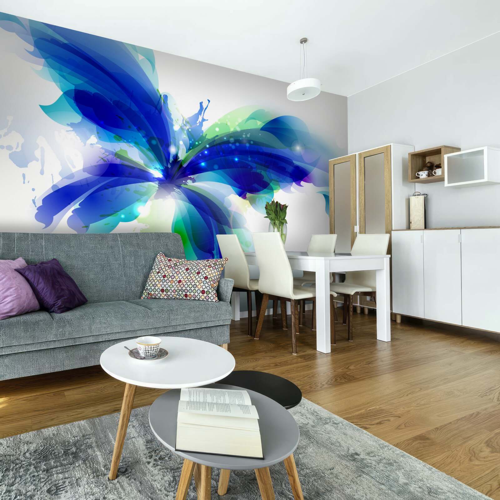 Fototapeta motýľ v žiarivo modrej farbe