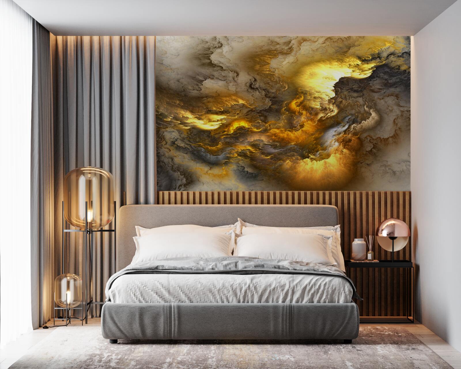 Fototapeta béžový mramor so zlatým rezom