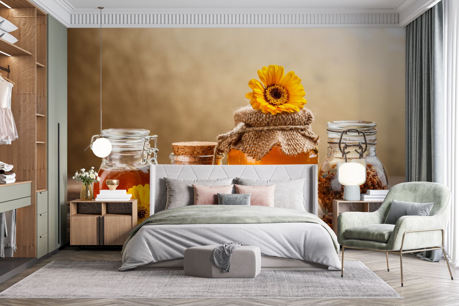 Fototapeta chutné včelie produkty