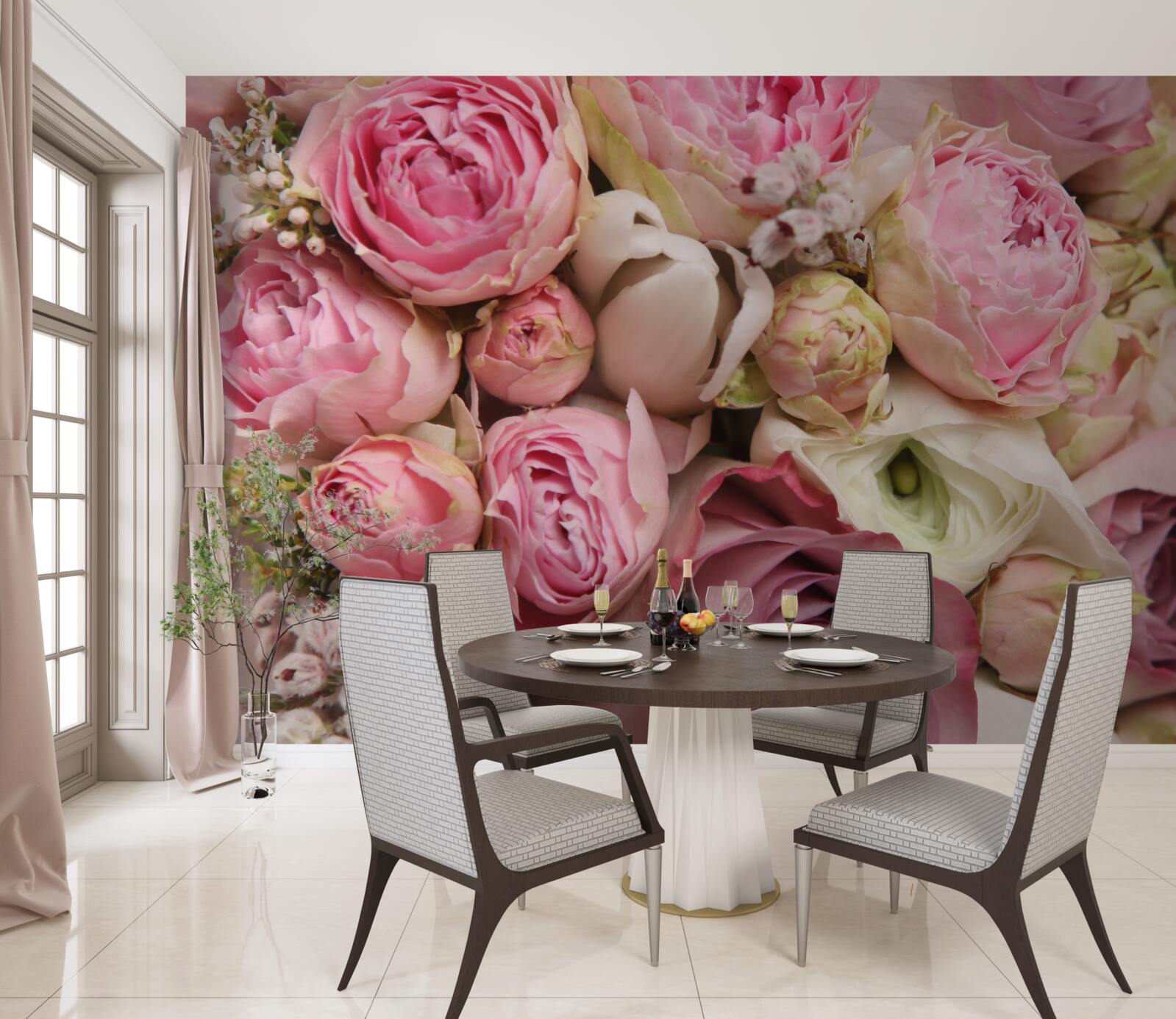 Fototapeta jemná kytica kvetov s romantickým nádychom