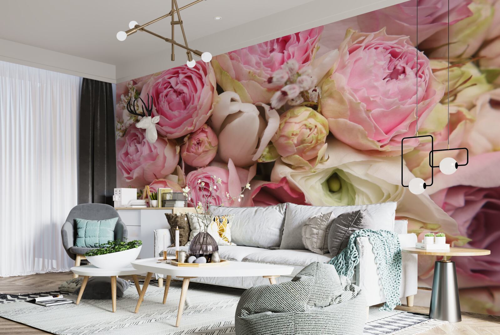 Fototapeta jemná kytica kvetov s romantickým nádychom