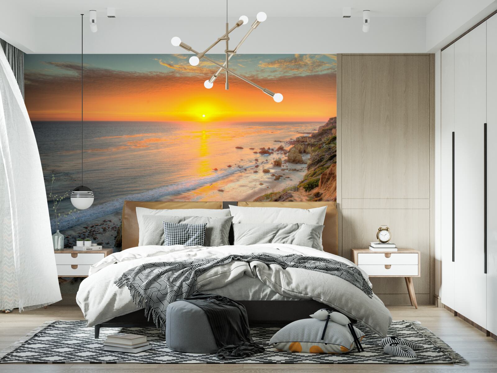 Fototapeta slnko klesajúce do oceánu pri západe slnka