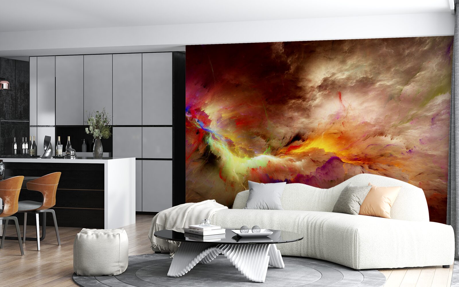 Fototapeta Počas búrky sa v púšti strhne búrka