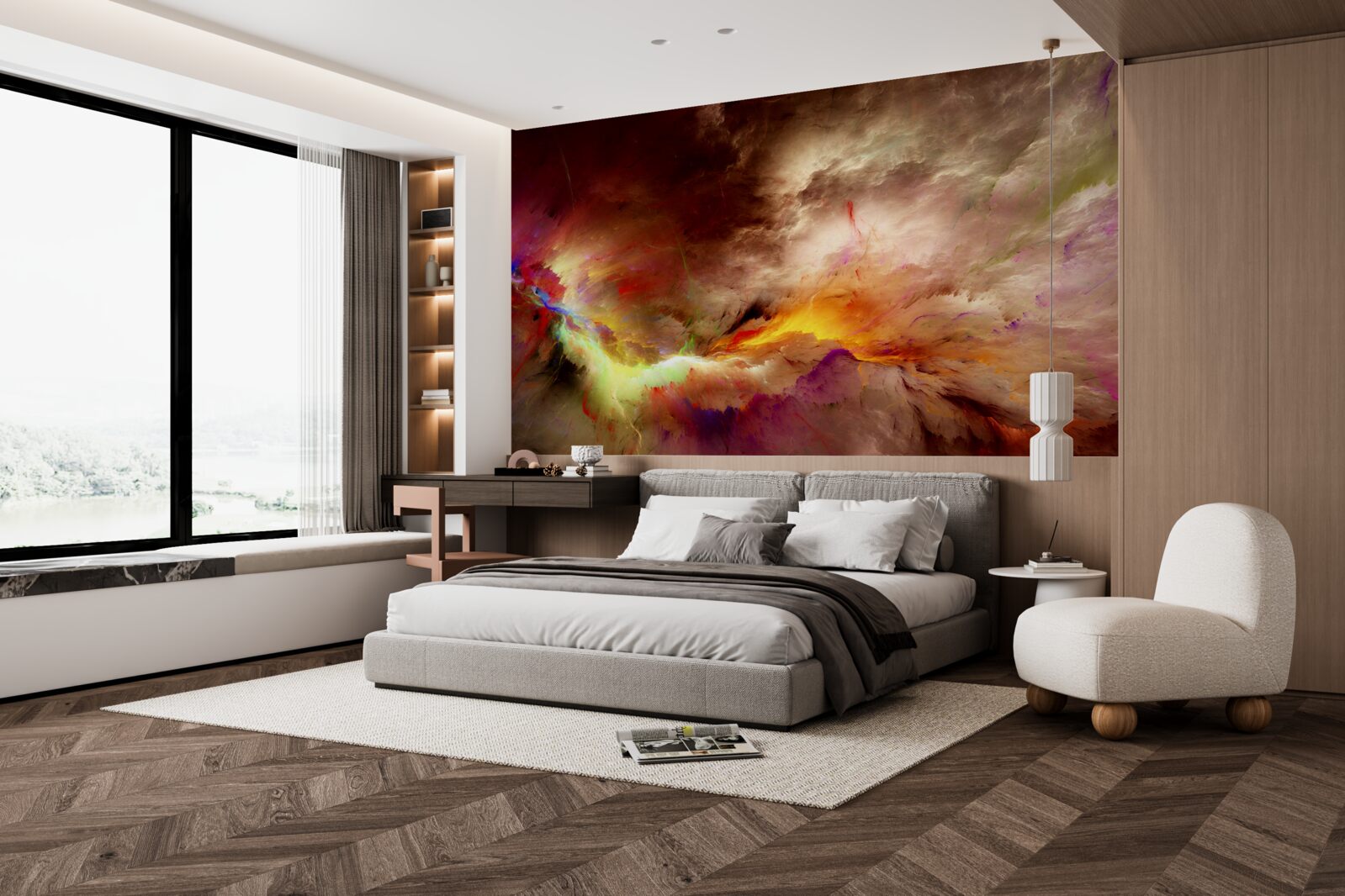 Fototapeta Počas búrky sa v púšti strhne búrka