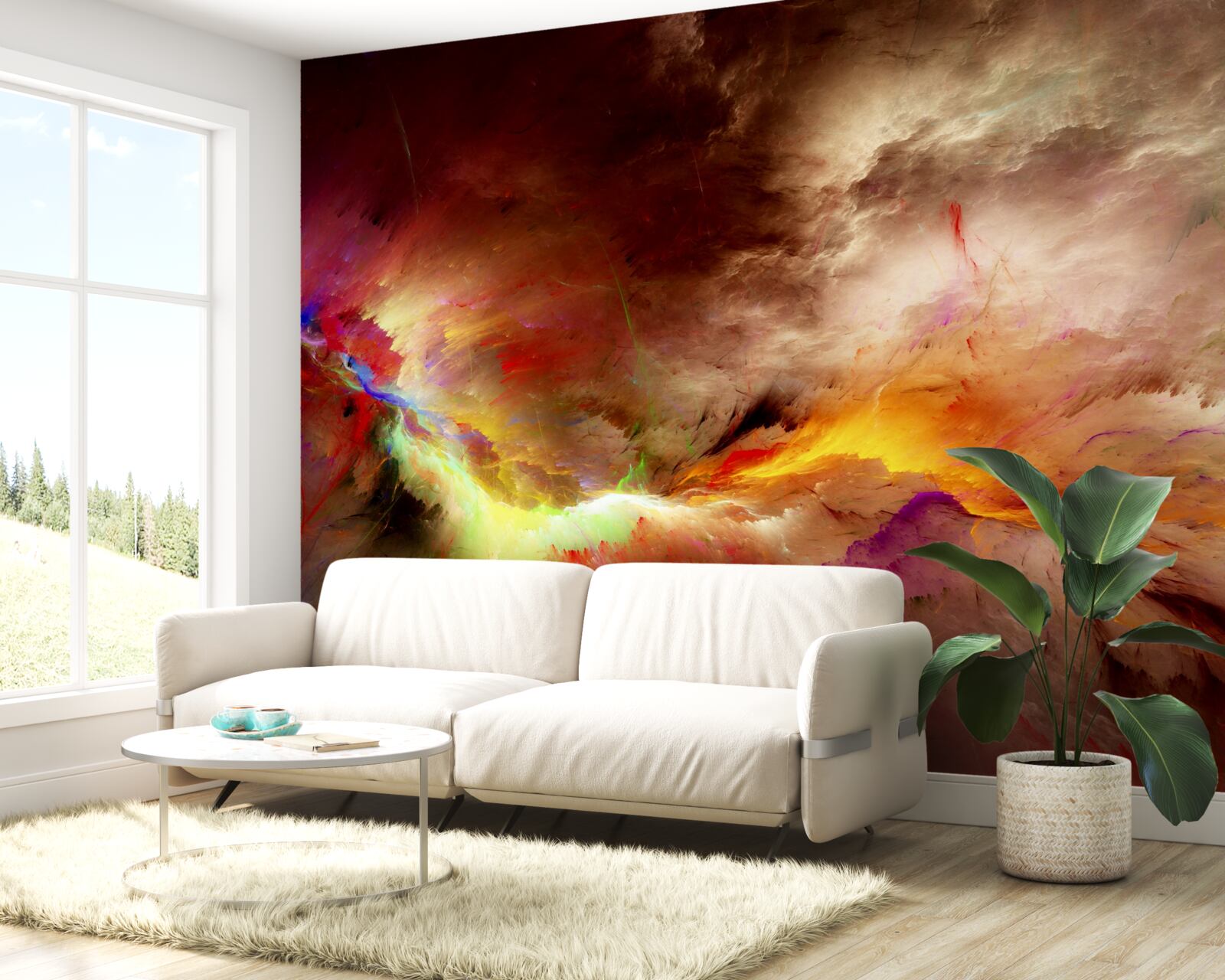 Fototapeta Počas búrky sa v púšti strhne búrka