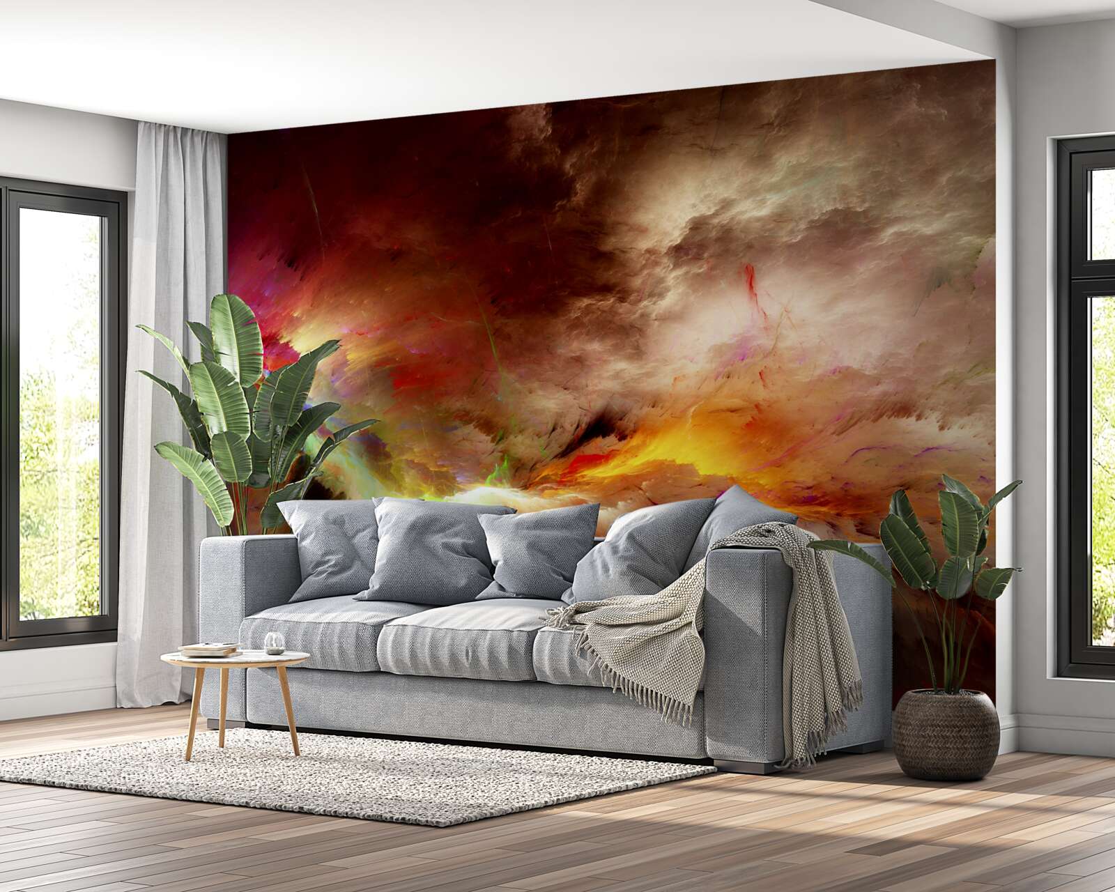 Fototapeta Počas búrky sa v púšti strhne búrka