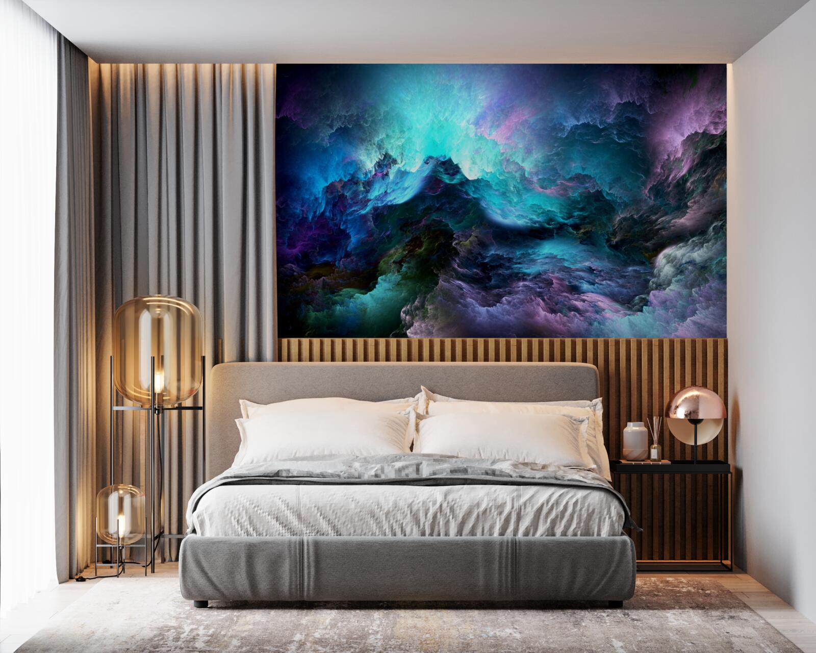 Fototapeta nočné búrkové mraky