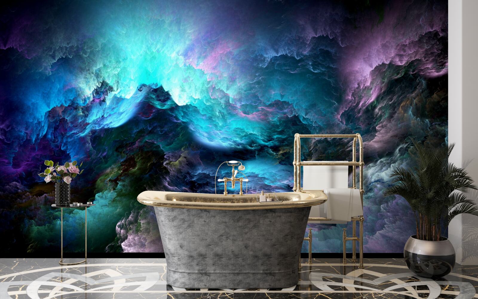 Fototapeta nočné búrkové mraky