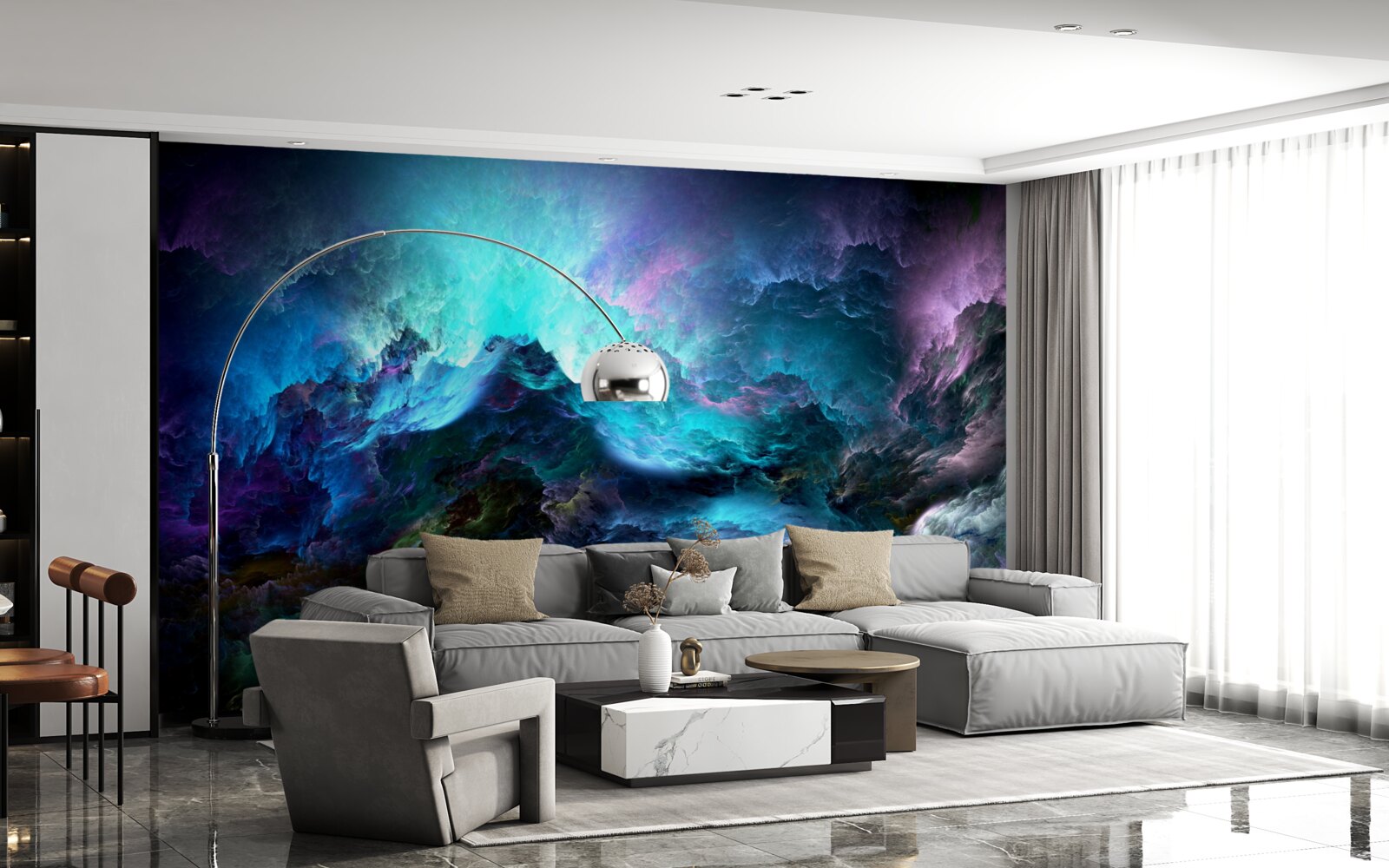 Fototapeta nočné búrkové mraky