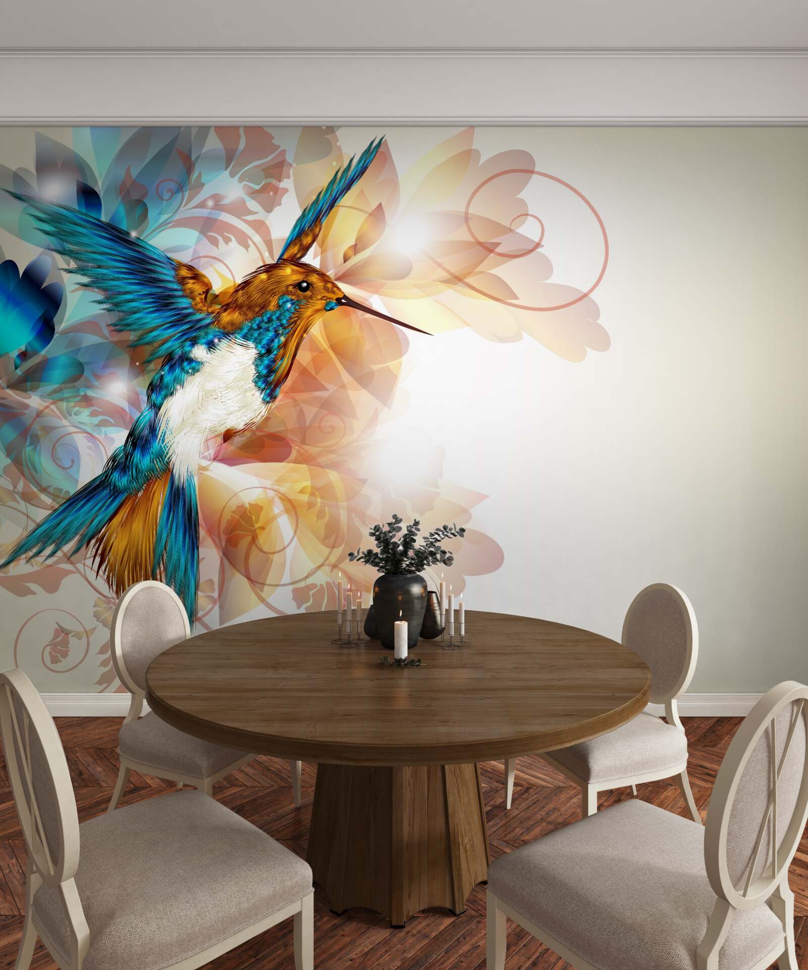 Fototapeta nehmotný modrý kolibrík