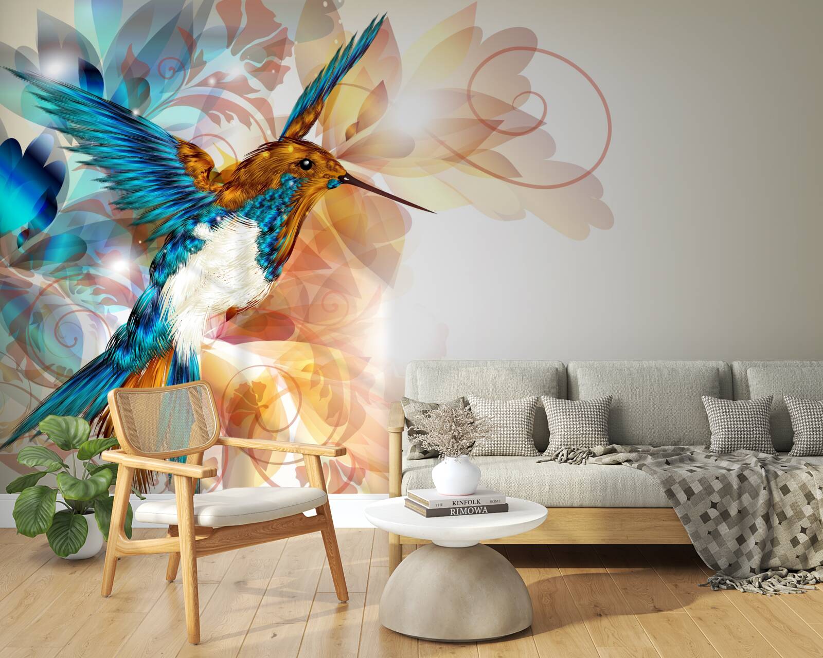 Fototapeta nehmotný modrý kolibrík