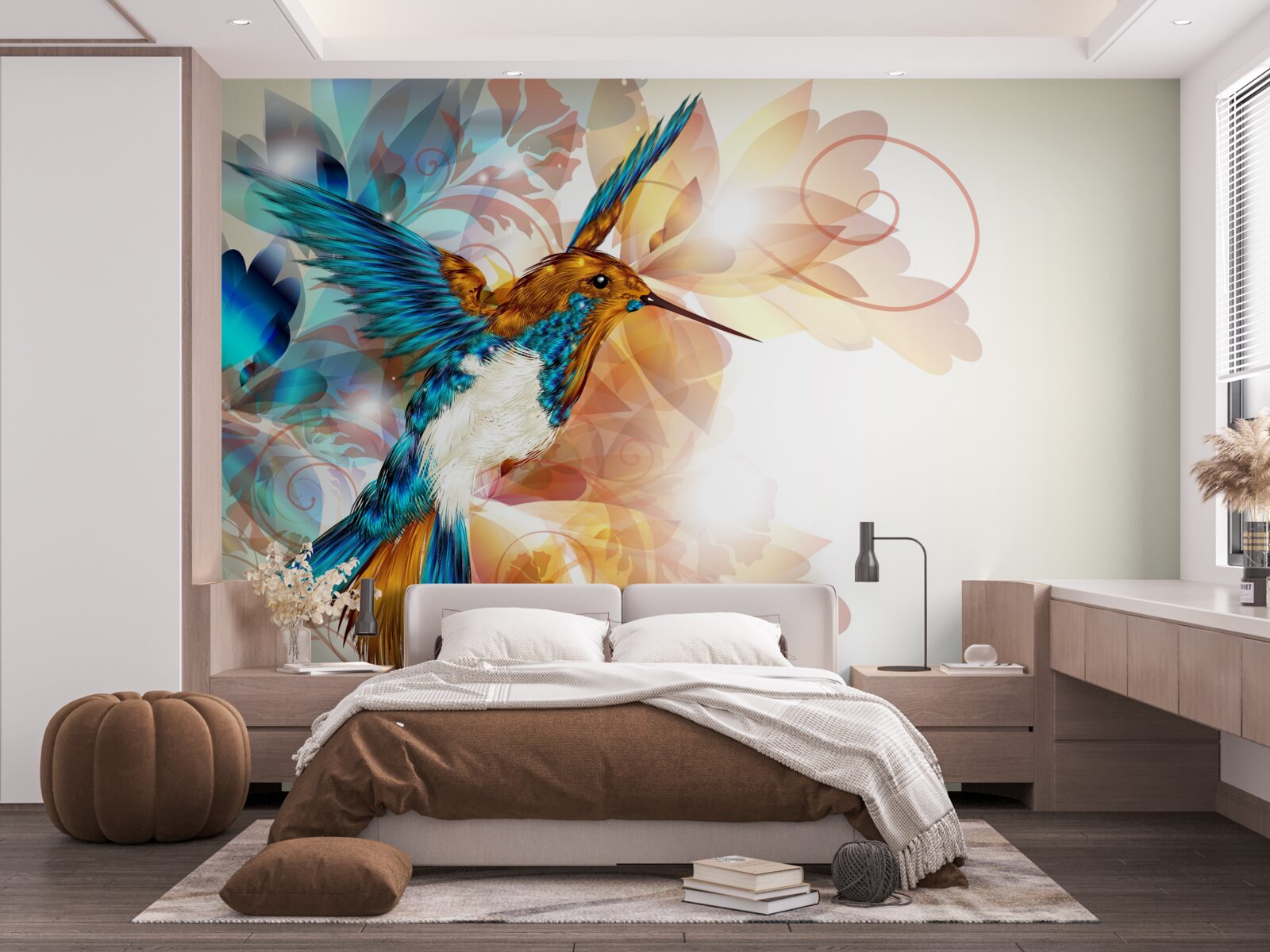 Fototapeta nehmotný modrý kolibrík