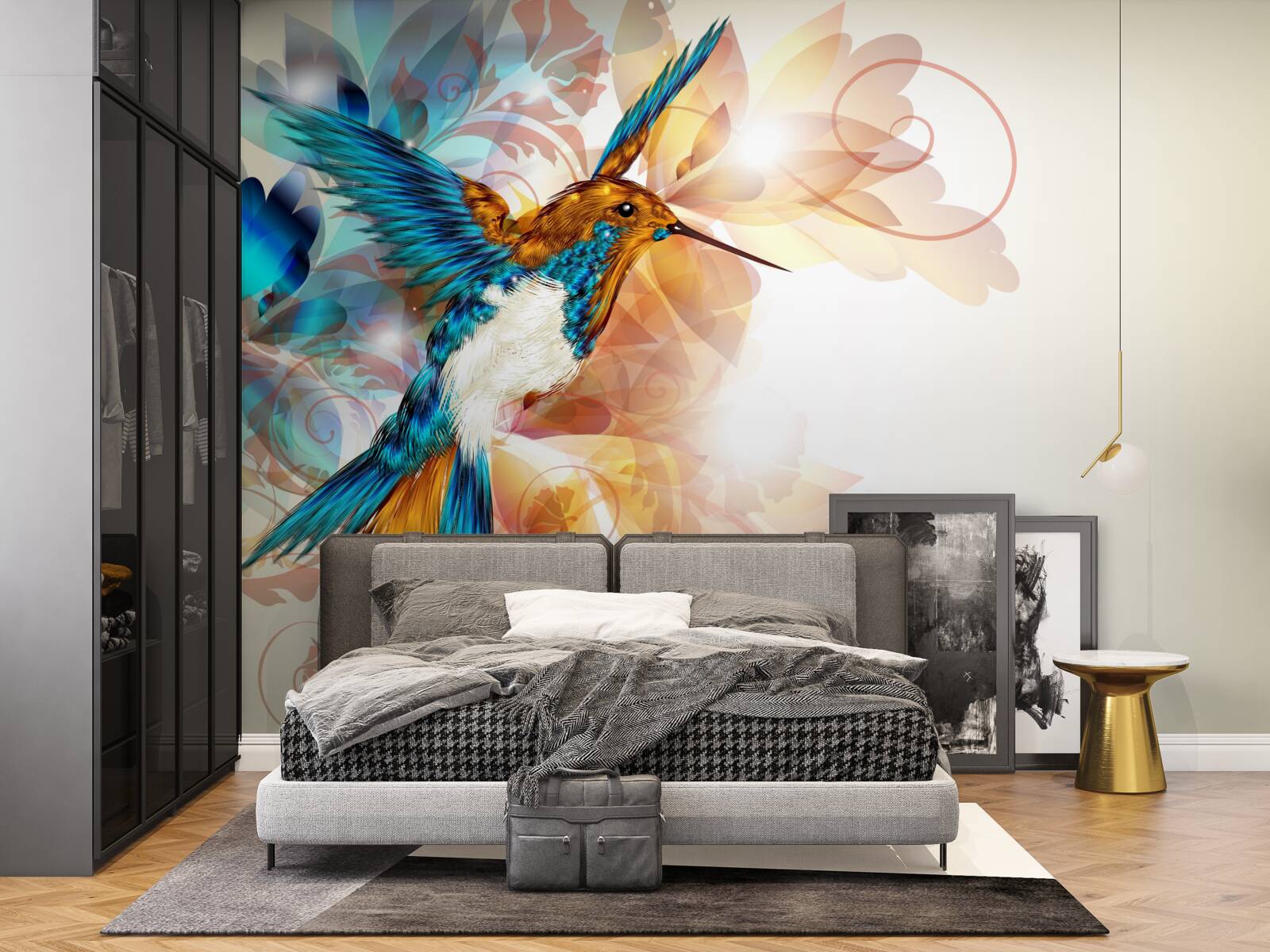 Fototapeta nehmotný modrý kolibrík