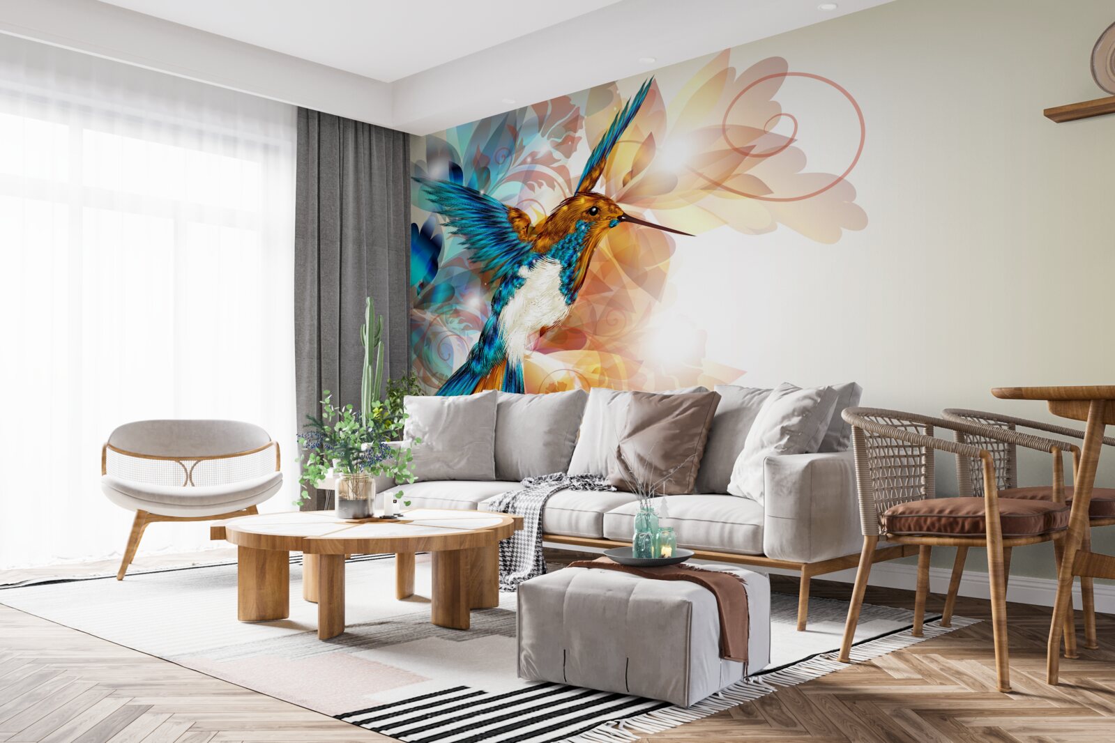 Fototapeta nehmotný modrý kolibrík