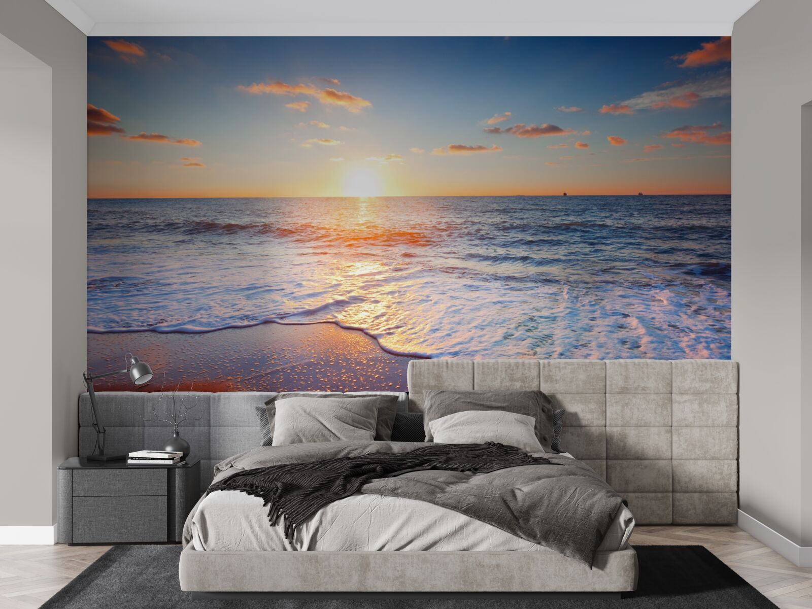 Fototapeta západ slnka miznúci vo vlnách