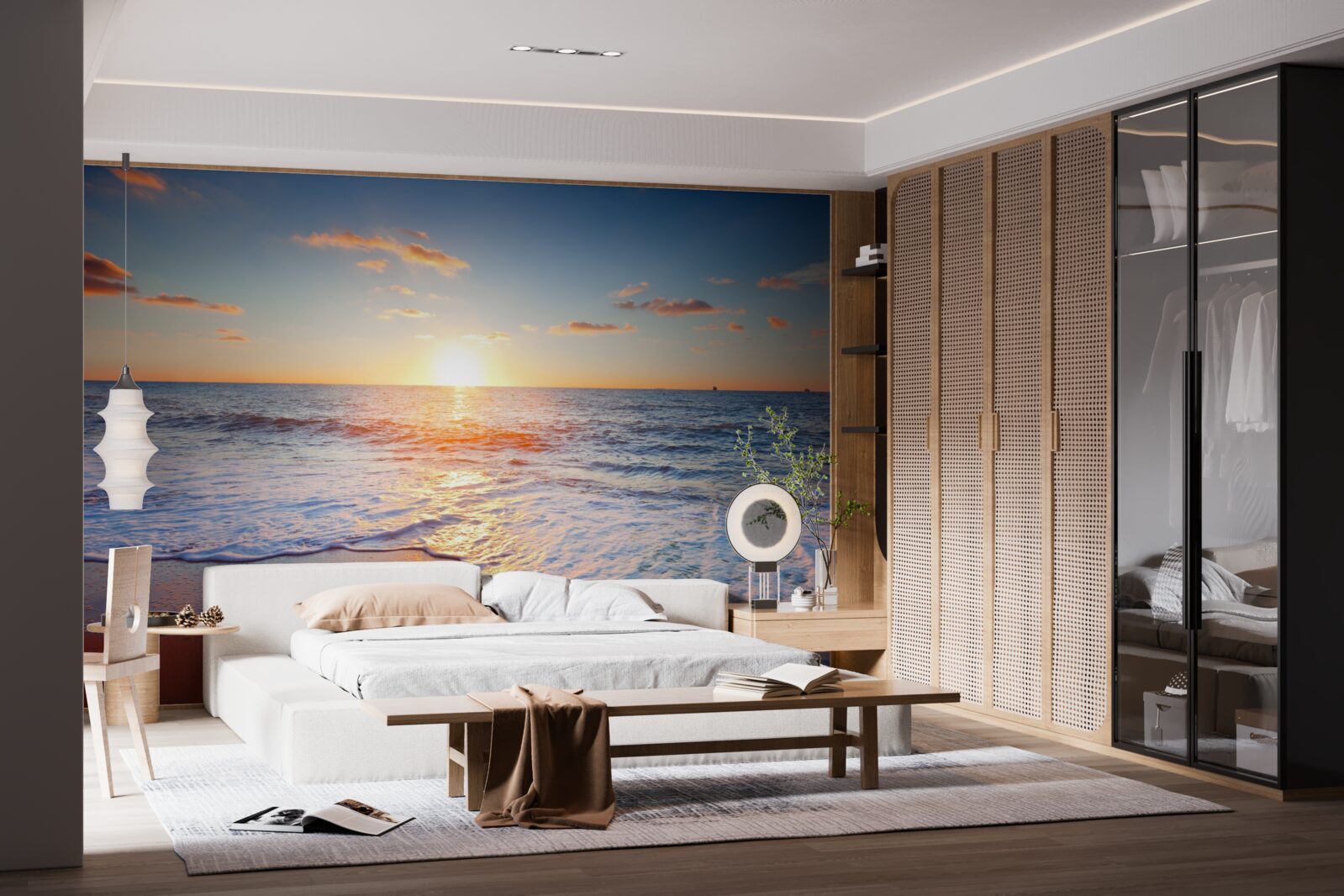 Fototapeta západ slnka miznúci vo vlnách