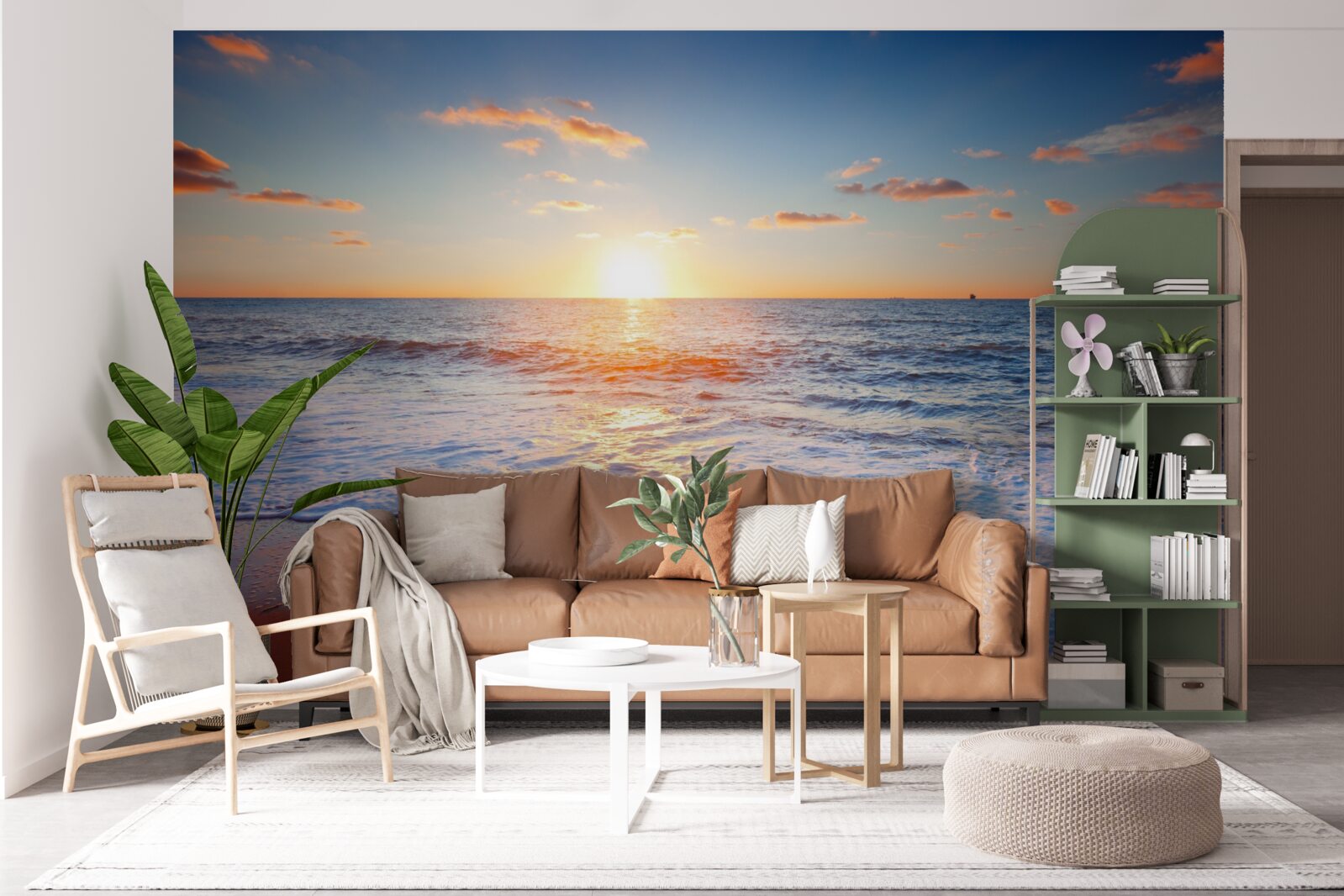 Fototapeta západ slnka miznúci vo vlnách