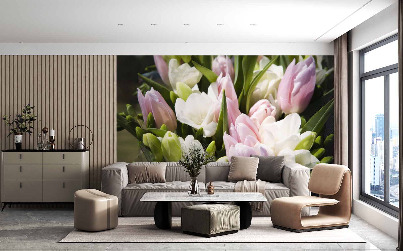 Fototapeta sada jarnej flóry