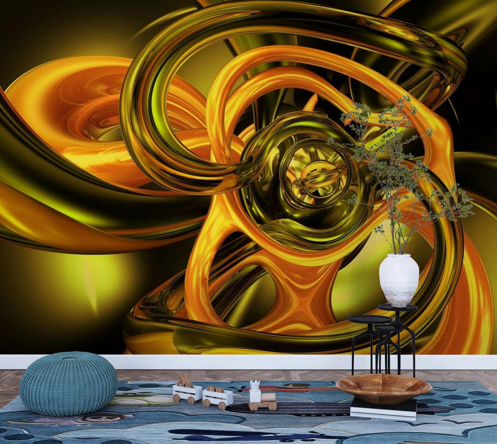 Fototapeta uzavreté línie s hladkými obrysmi