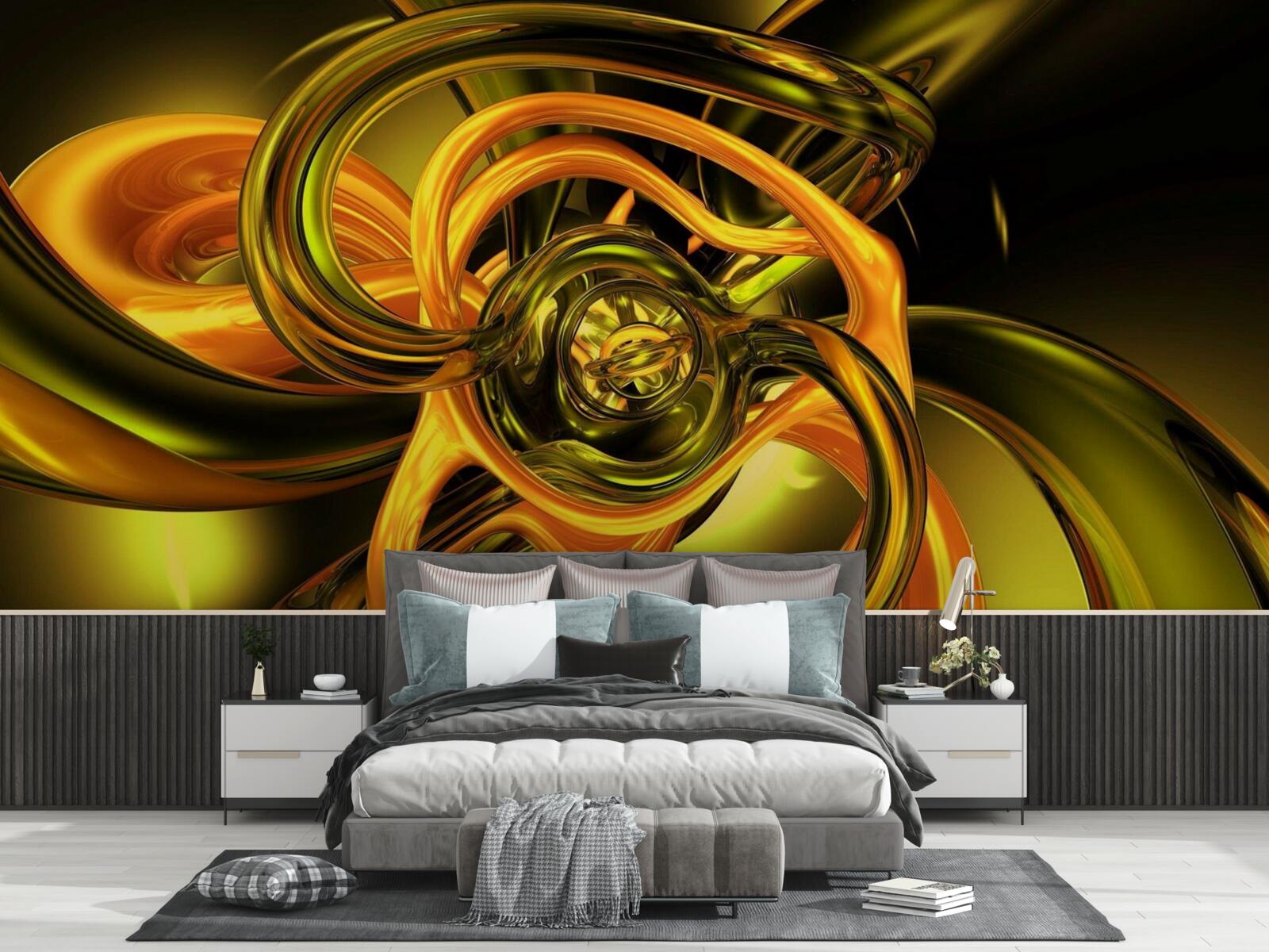 Fototapeta uzavreté línie s hladkými obrysmi